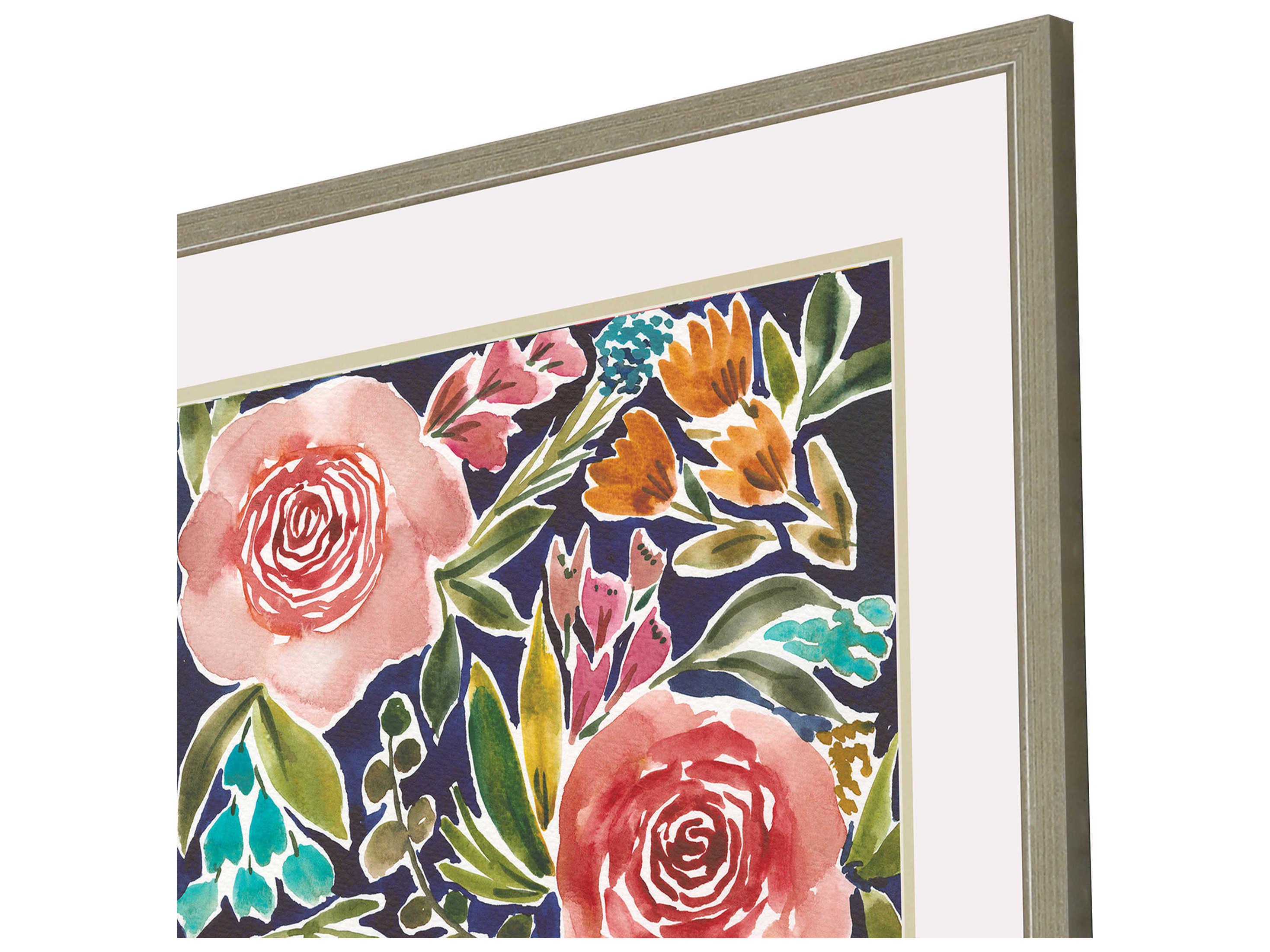 Paragon Florals Brown Flower Patch Wall Art Set of 2