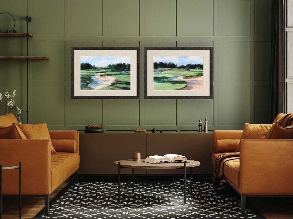 Paragon Sporting Golf Course Study-I Wall Art Set of 2