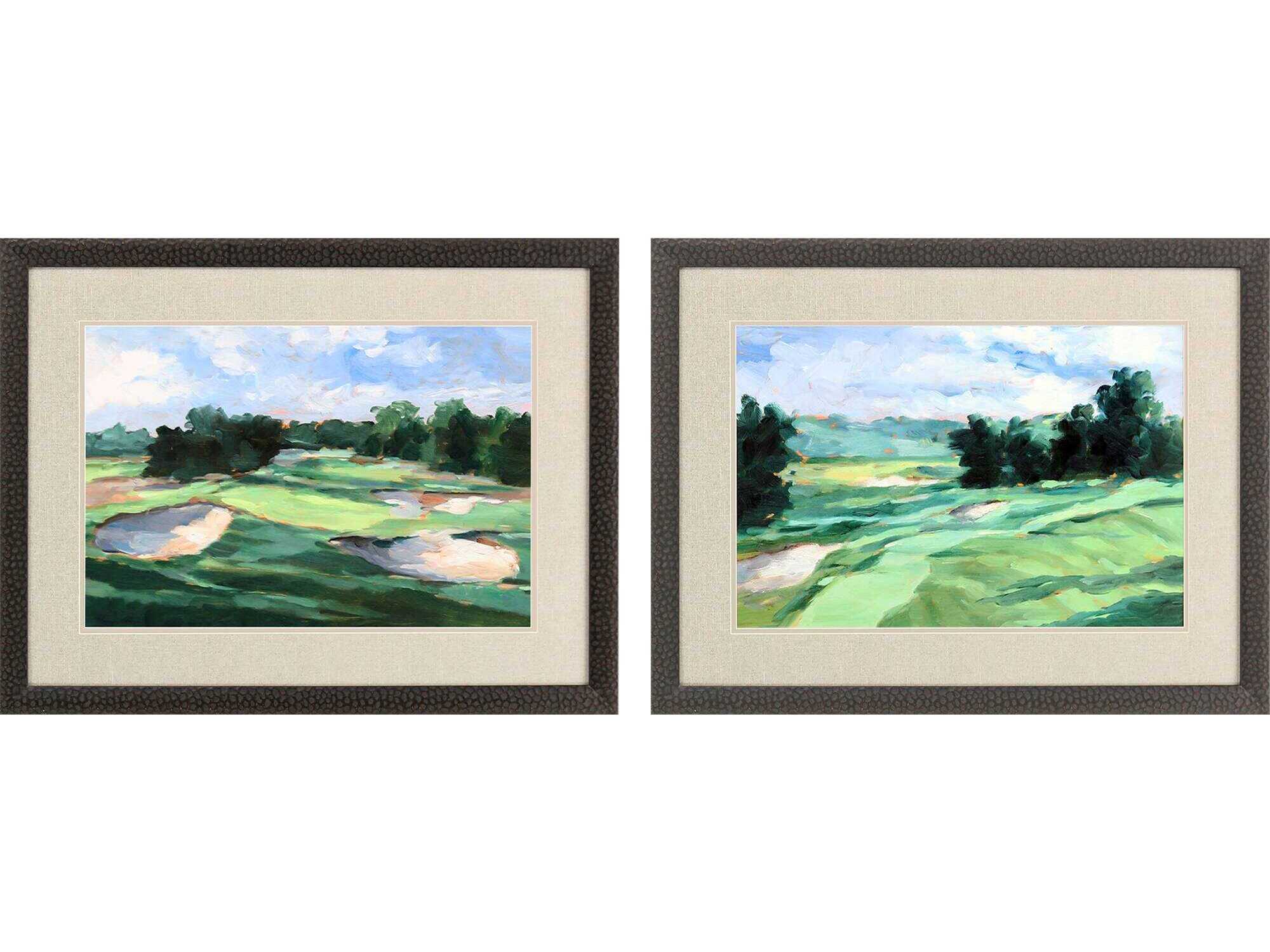 Paragon Sporting Golf Course Study-II Wall Art Set of 2