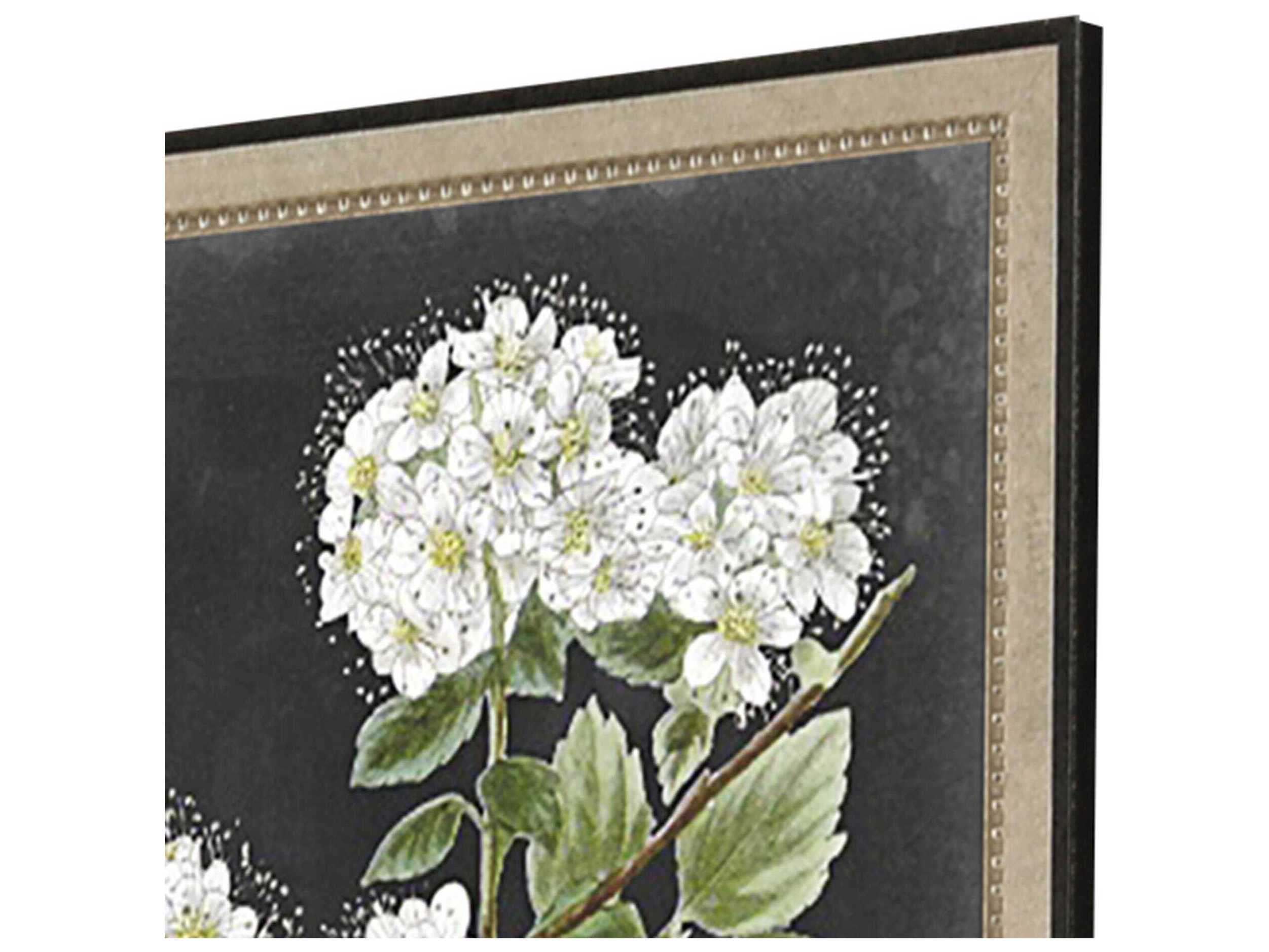 Paragon Florals Dramatic White Flower Wall Art Set of 4