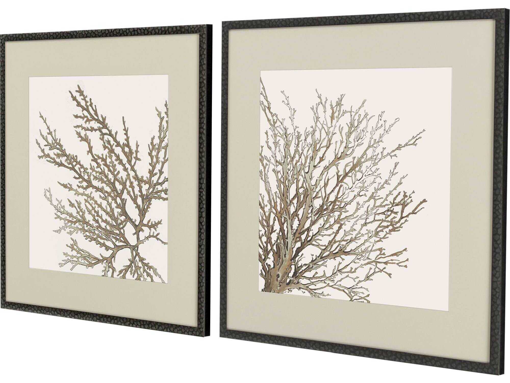 Paragon Naturals Taupe Coral Wall Art Set of 2