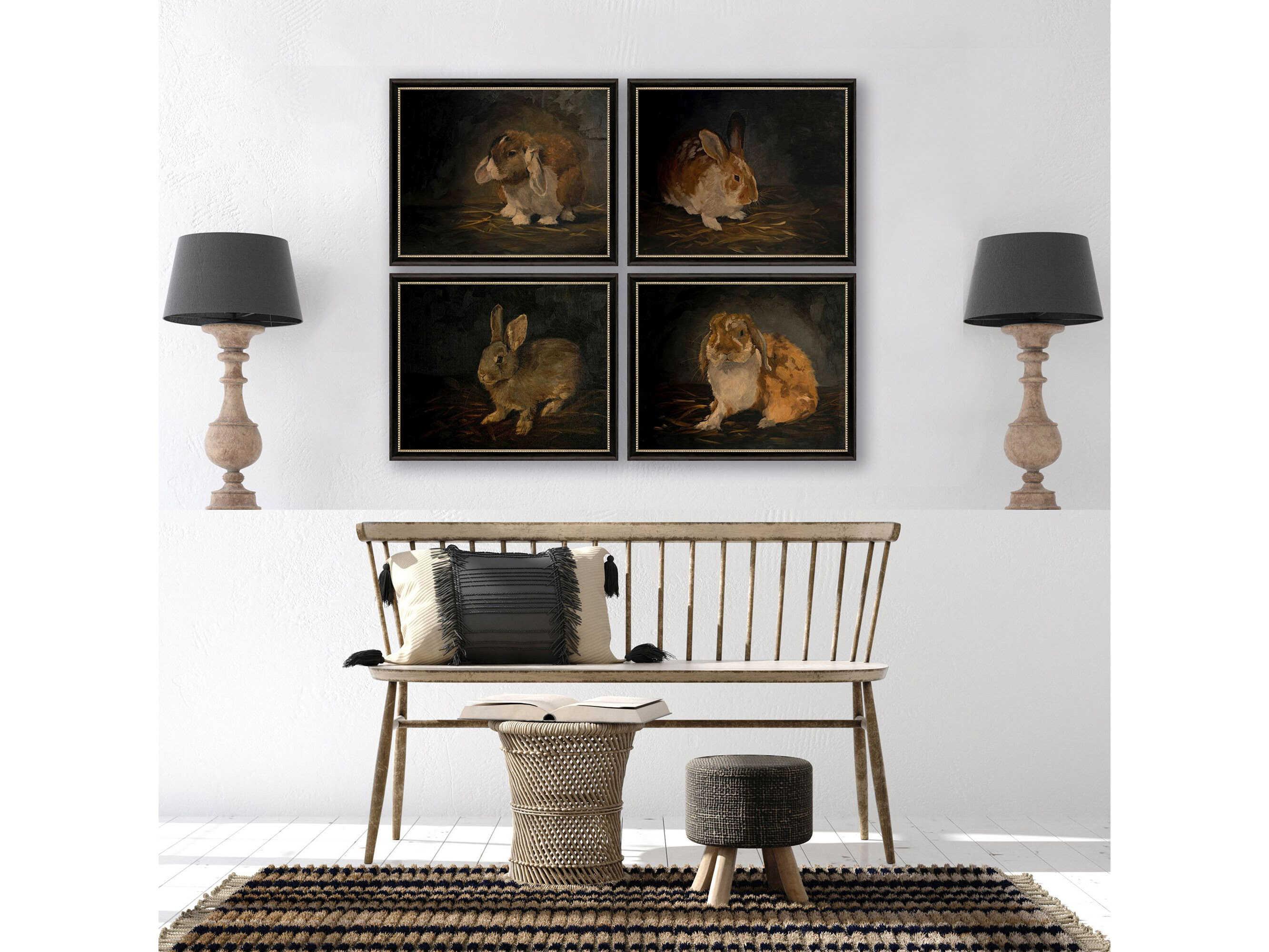 Paragon Animals Resting Bunny Wall Art Set of 4