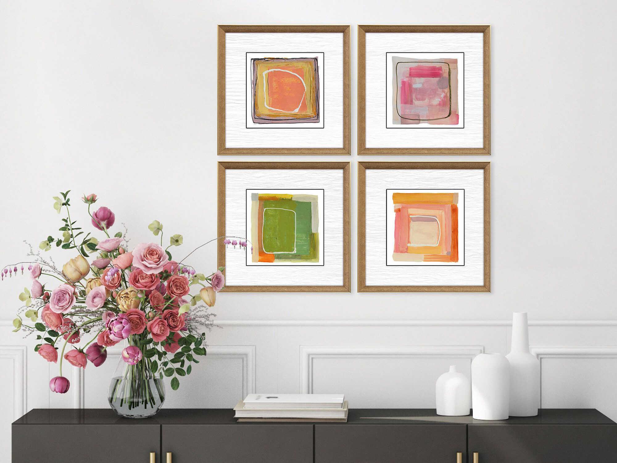 Paragon Geometrics Bold Gesture Wall Art Set of 4