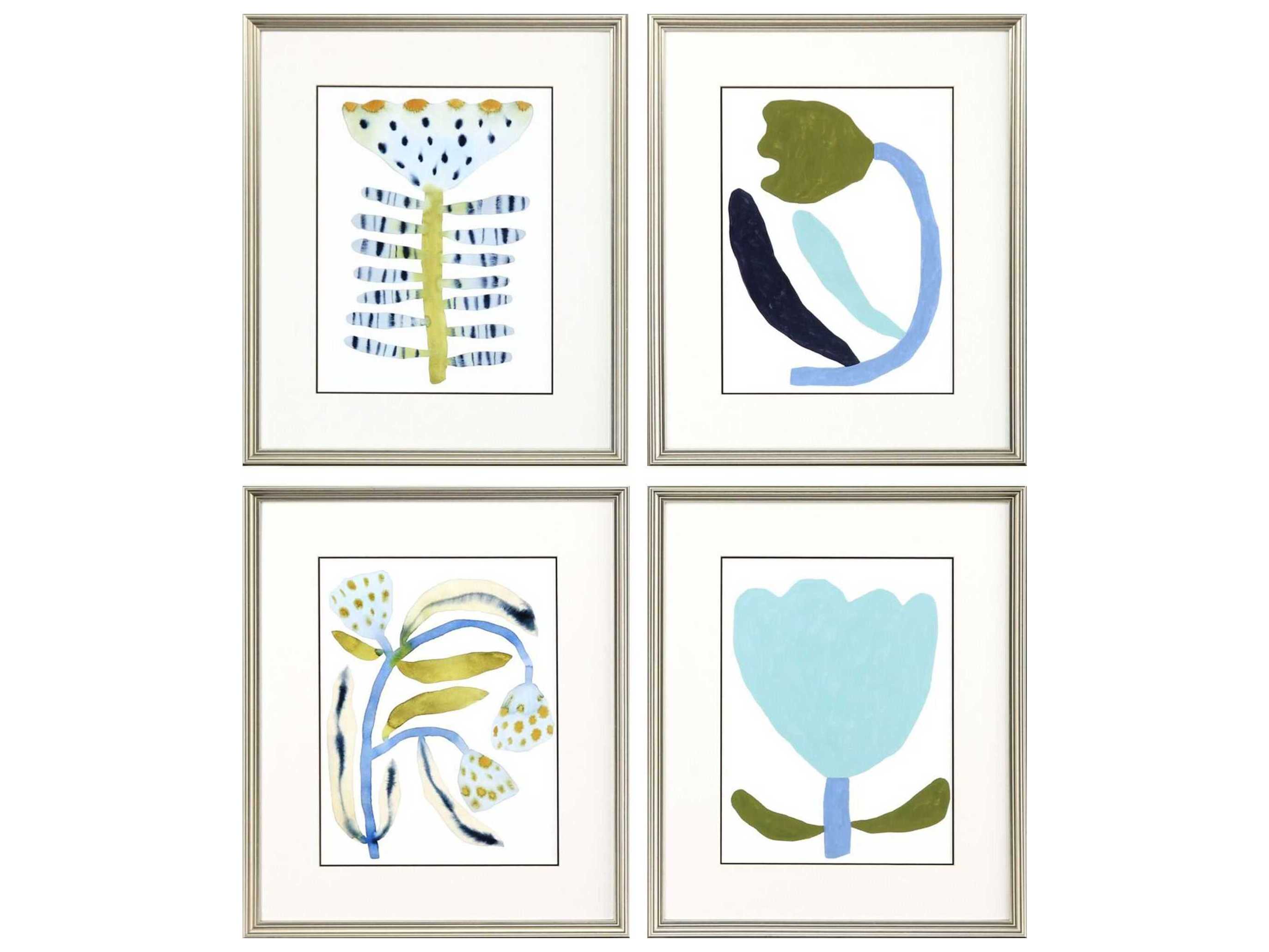 Paragon Florals Naive Garden Wall Art Set of 4