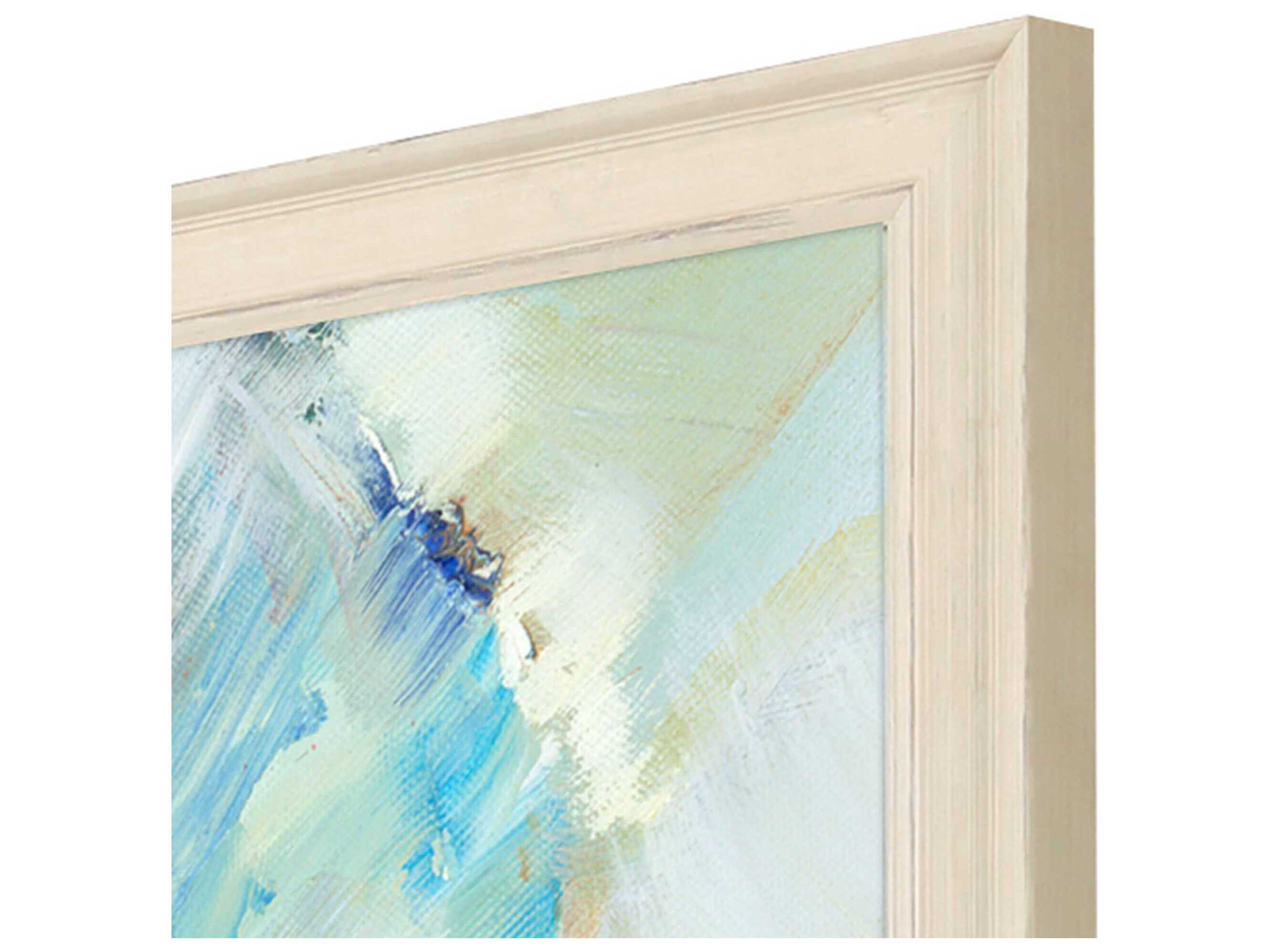 Paragon Florals Aqua Leaf-II Wall Art