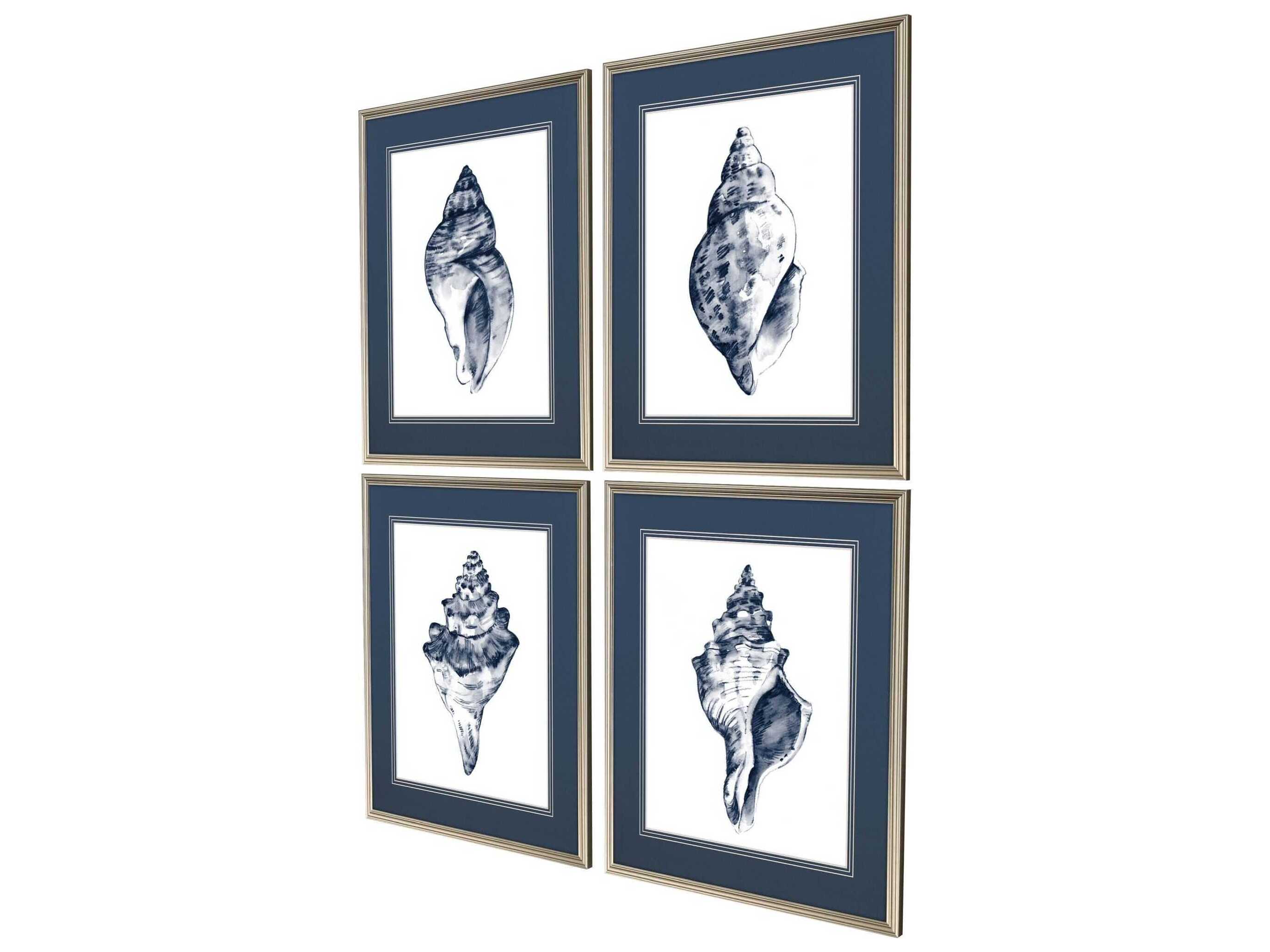Paragon Naturals Quiet Conch Wall Art Set of 4