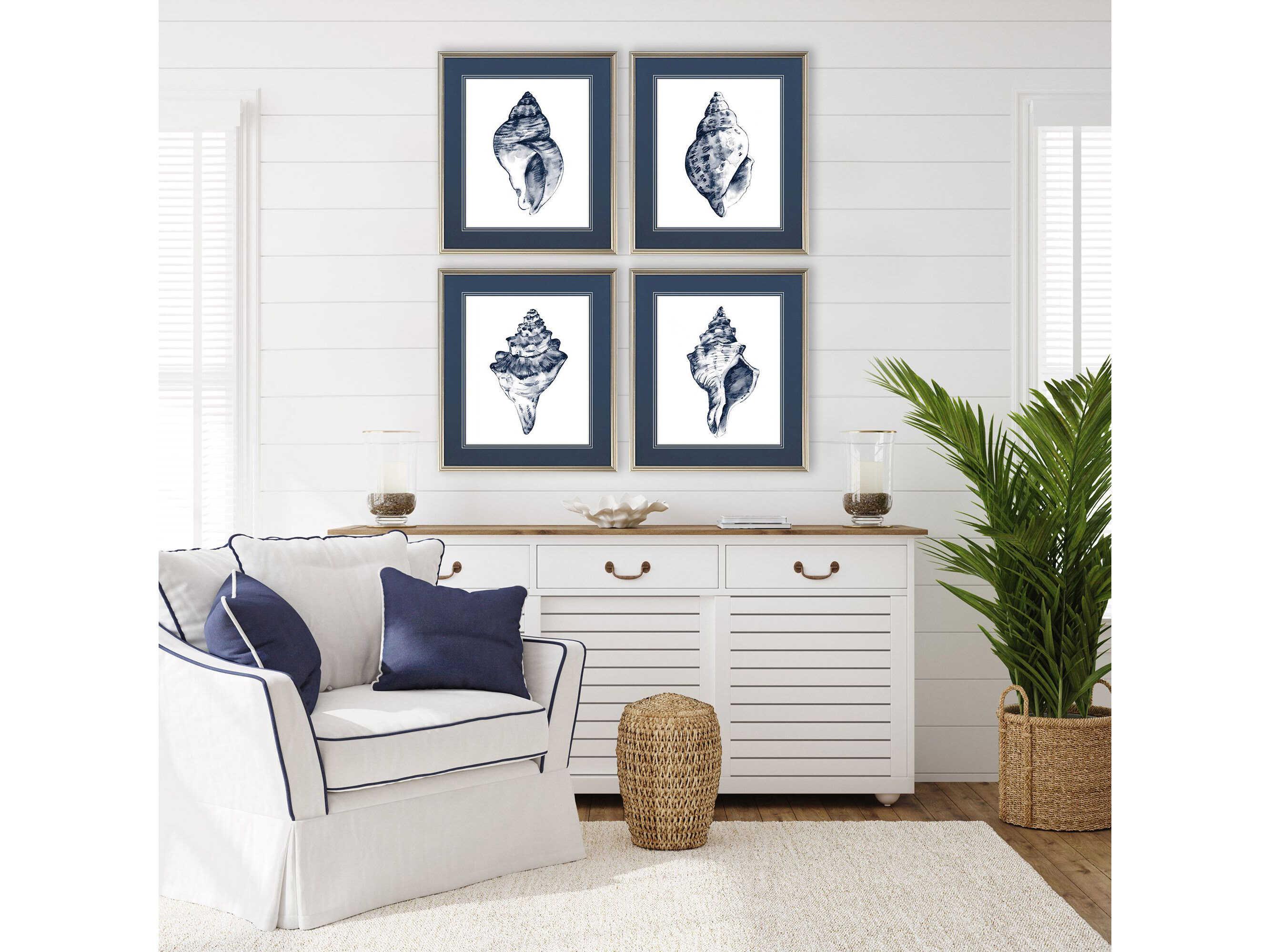 Paragon Naturals Quiet Conch Wall Art Set of 4