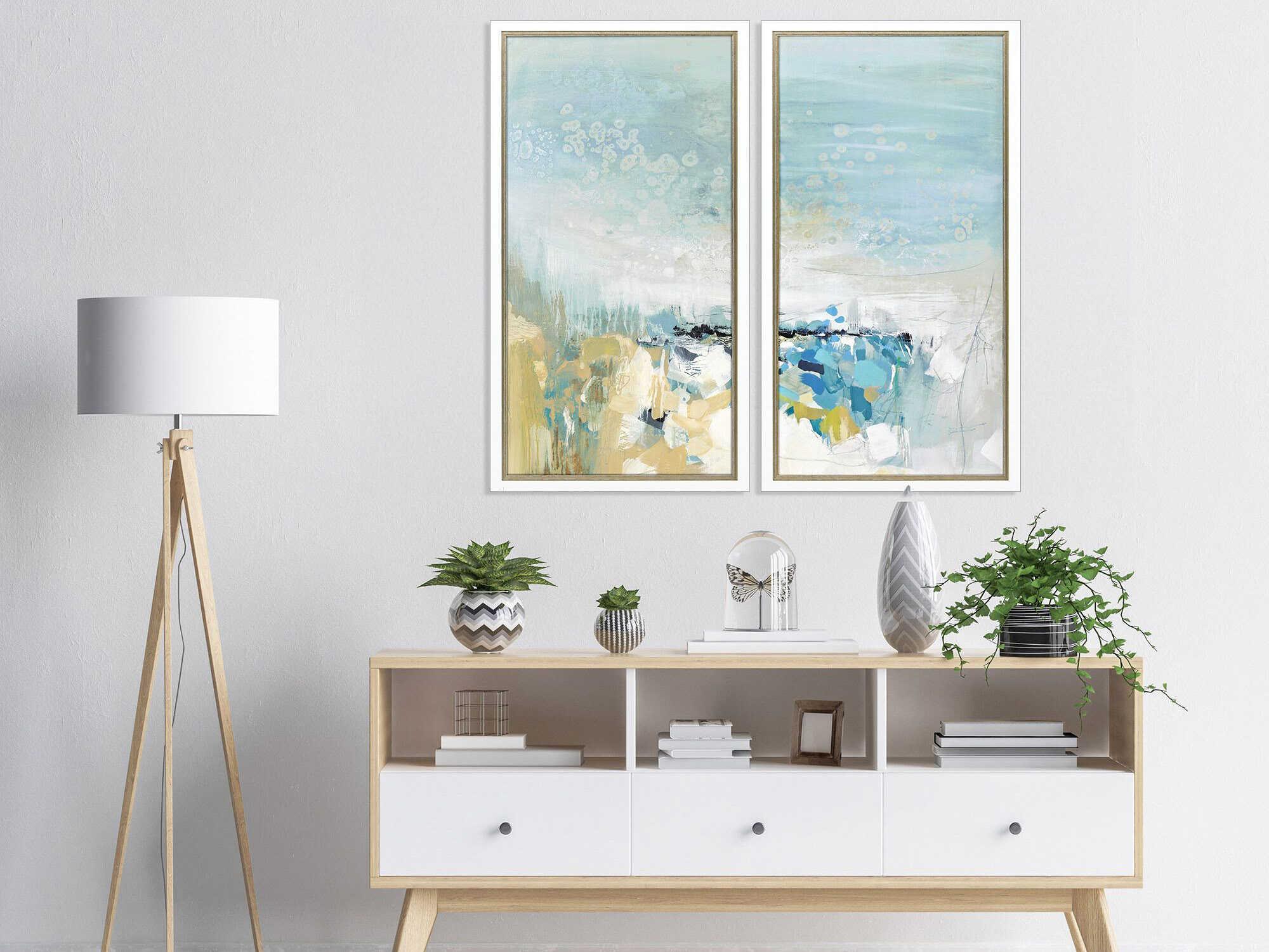 Paragon Lagoon Blue Wall Art Set of 2