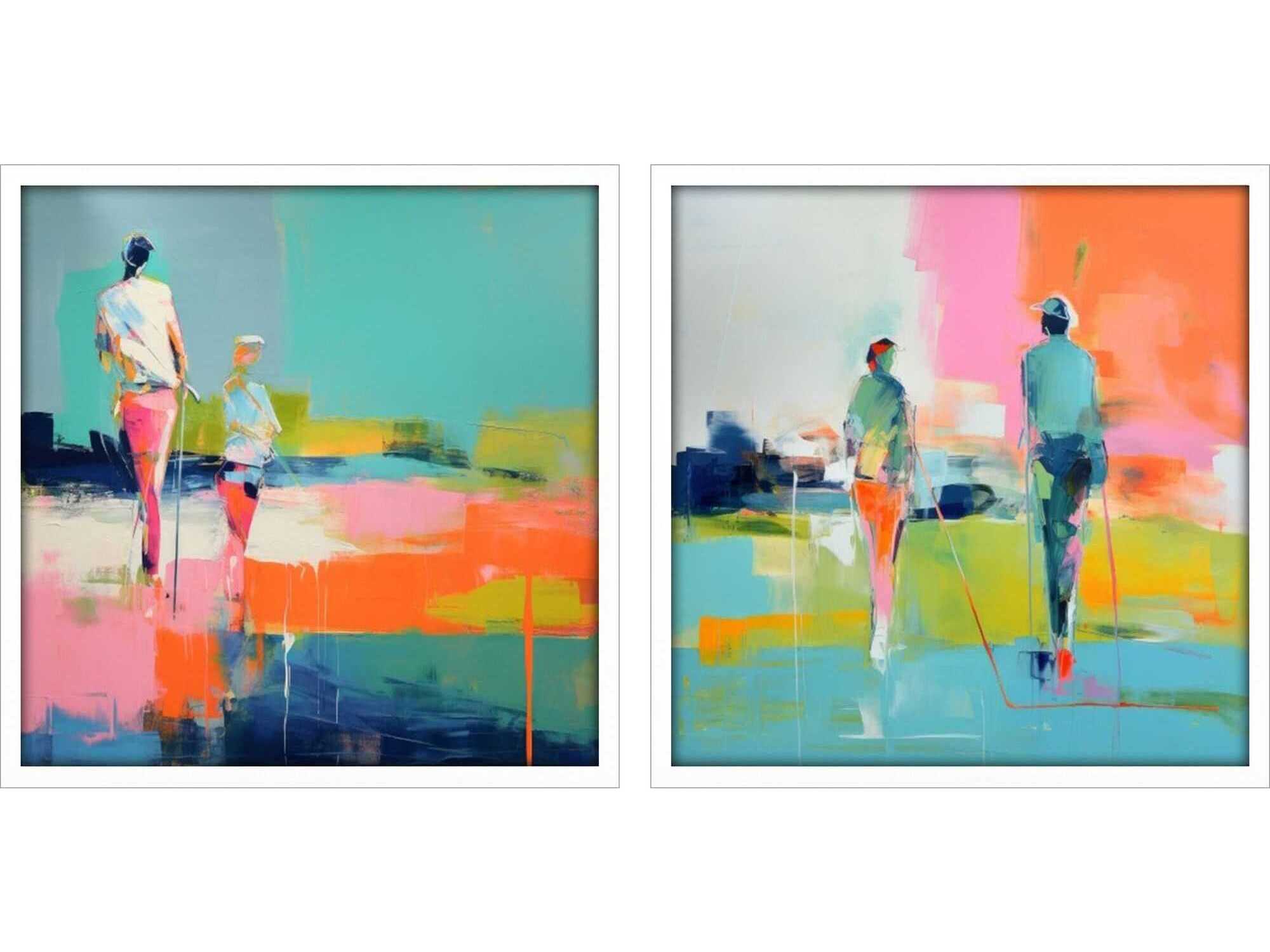 Paragon Golf Players-II Wall Art Set of 2