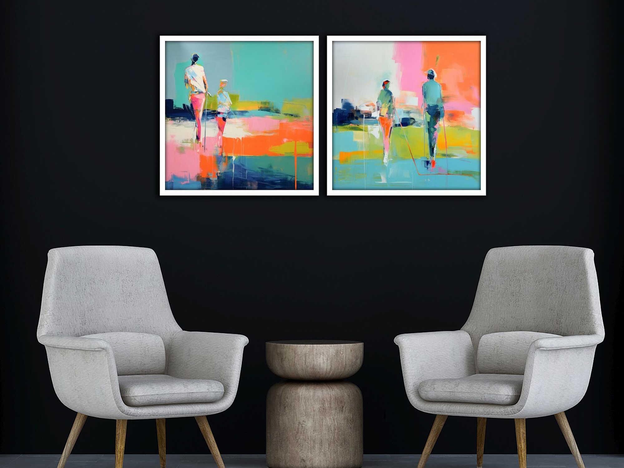 Paragon Golf Players-II Wall Art Set of 2