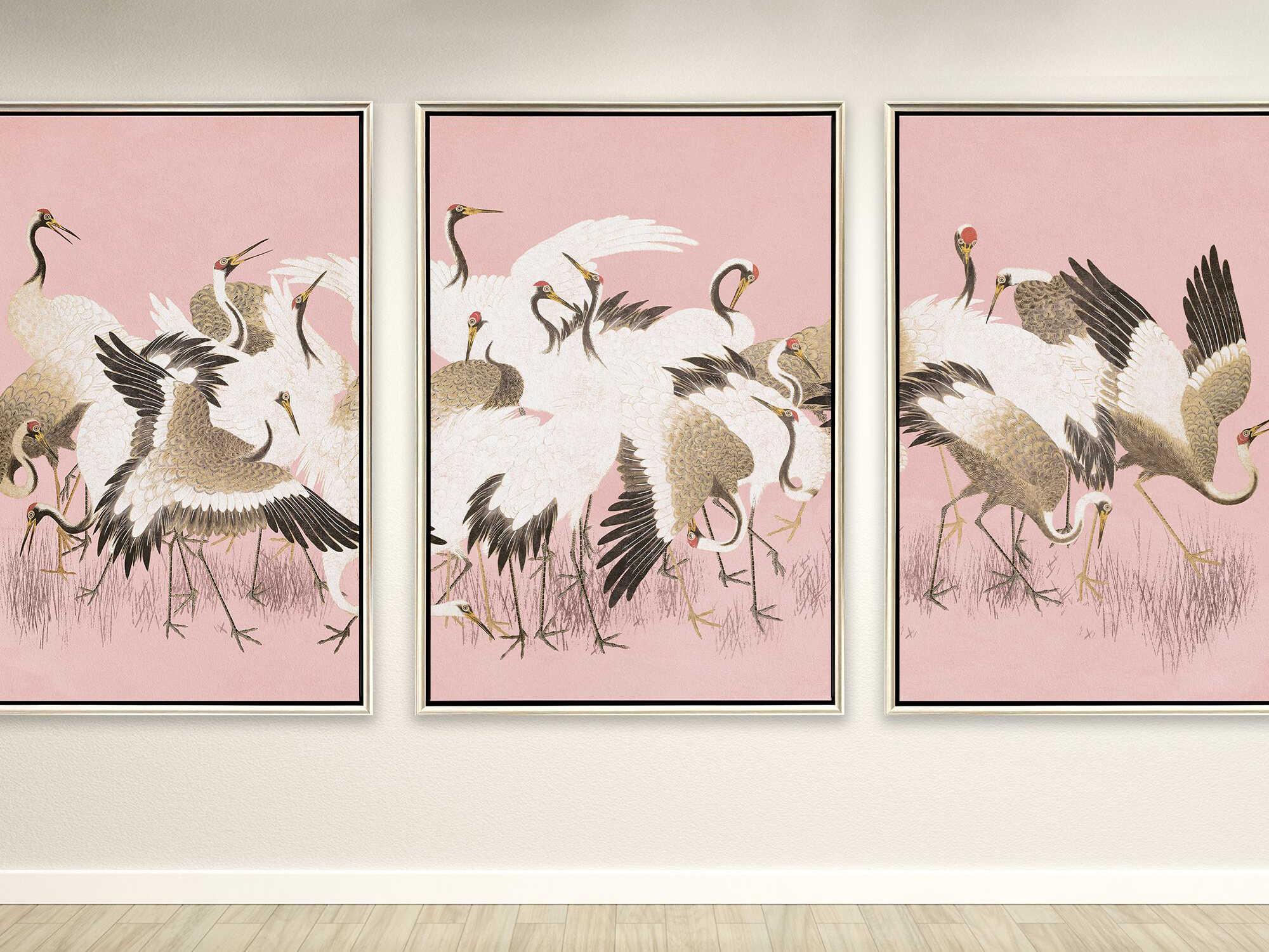 Paragon Animals Curious Cranes - Pinna Canvas Wall Art