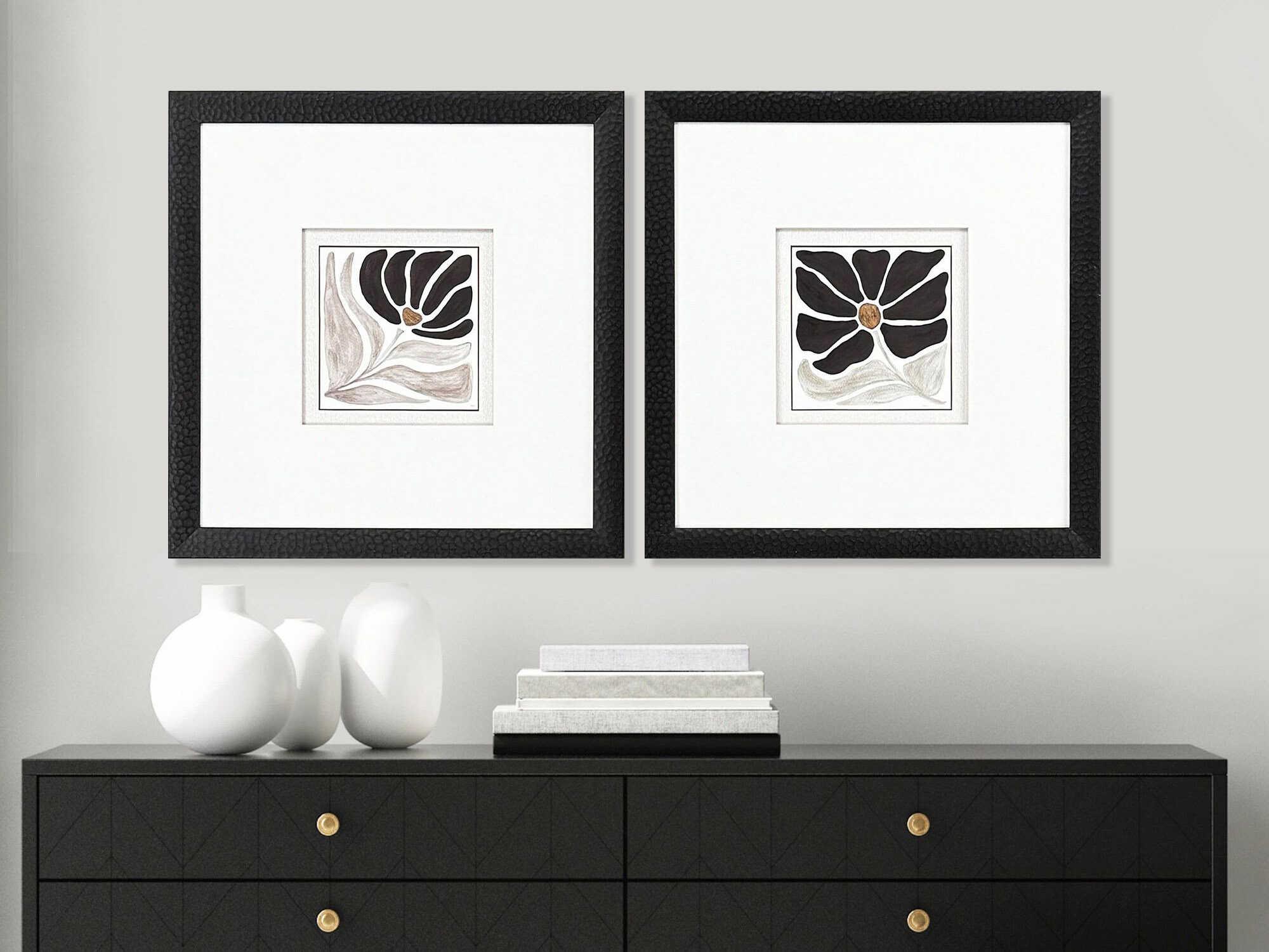 Paragon Florals Modern Petals Wall Art Set of 2