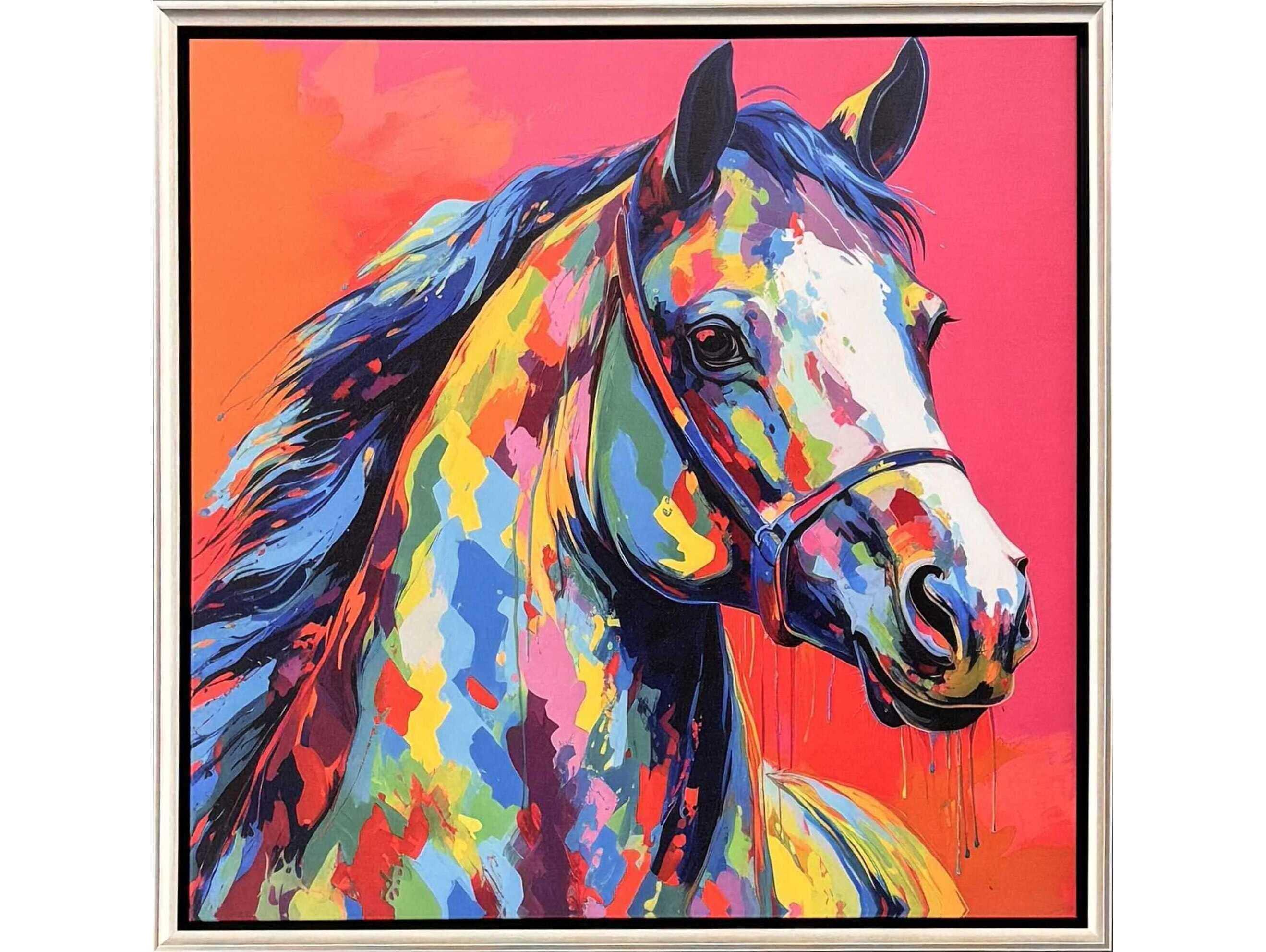 Paragon Animals Colorful Horse-I Canvas Wall Art