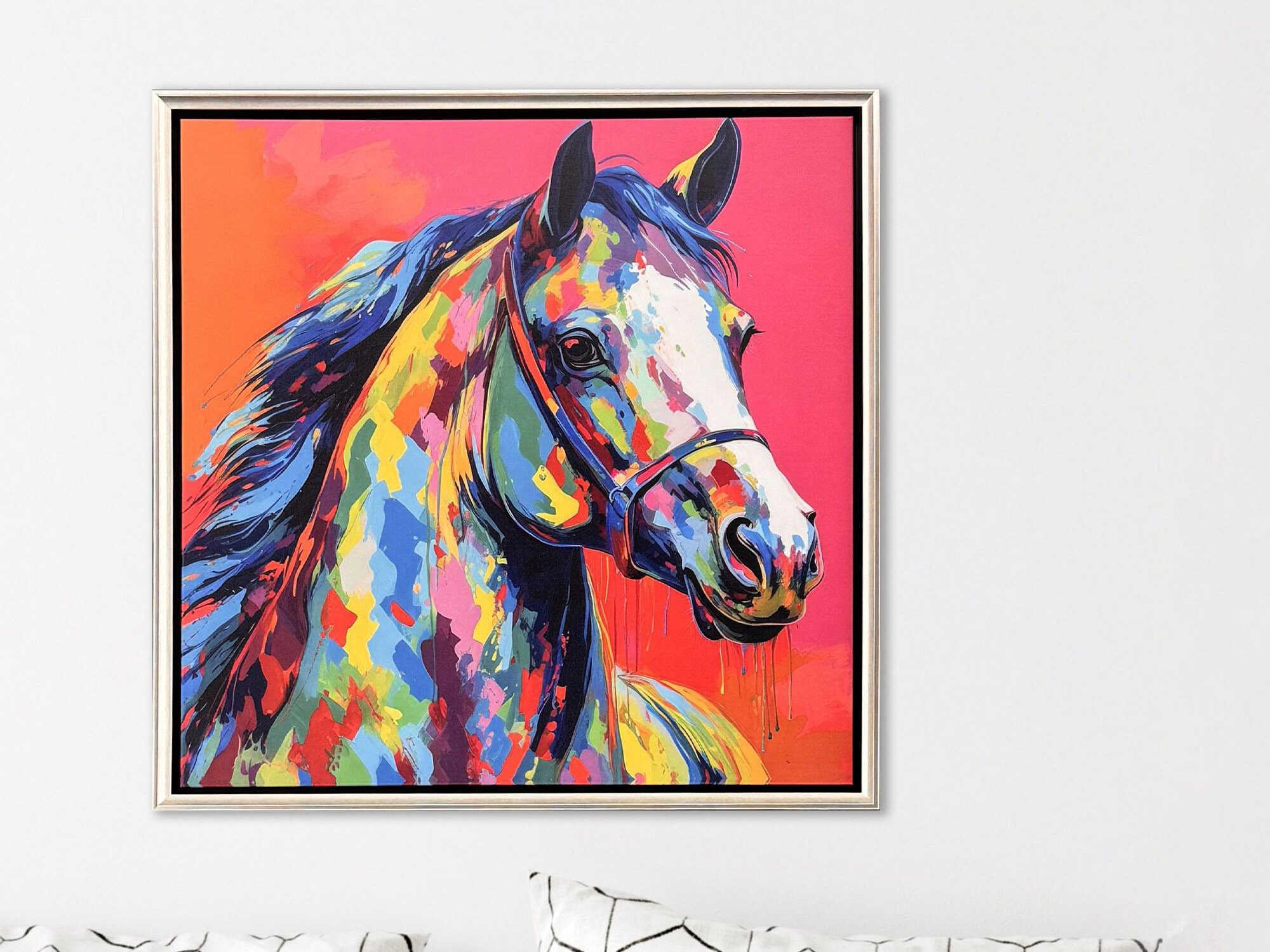 Paragon Animals Colorful Horse-I Canvas Wall Art