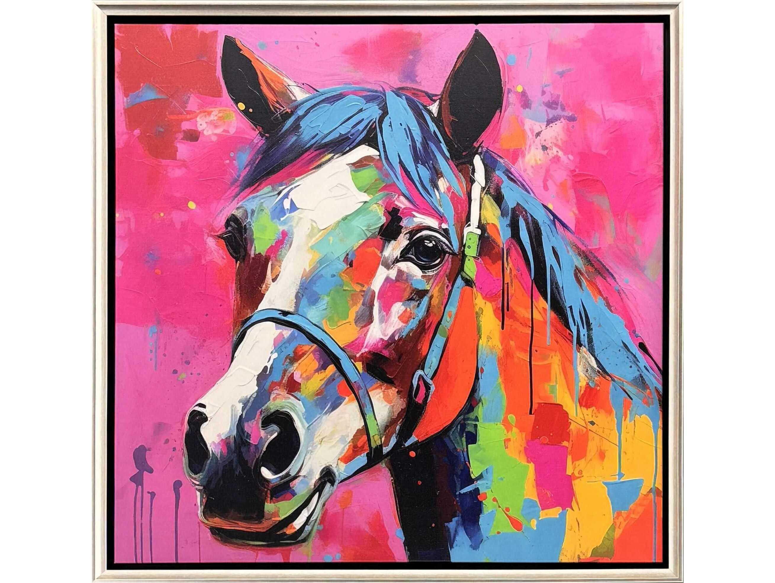 Paragon Animals Colorful Horse-II Canvas Wall Art