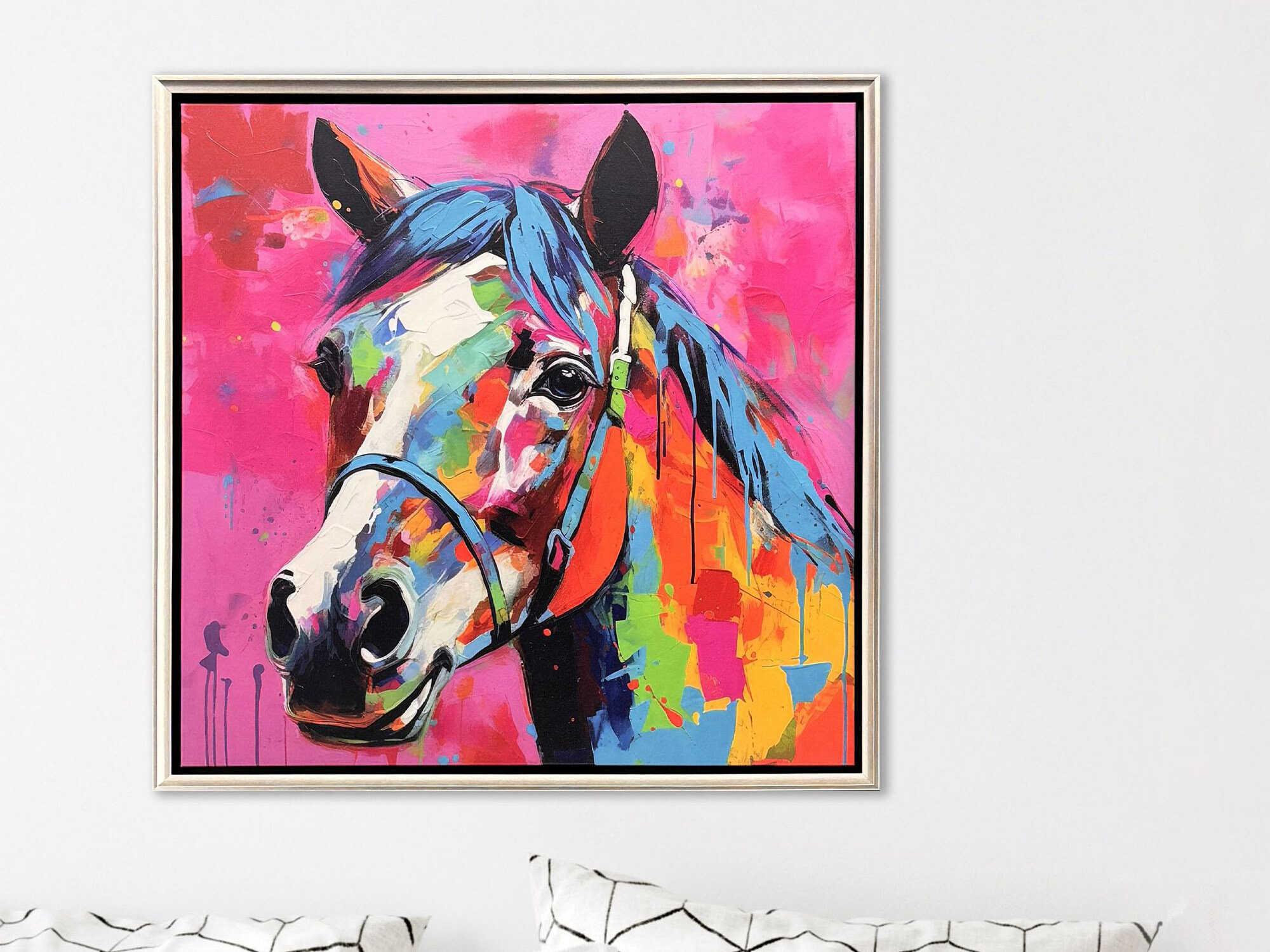 Paragon Animals Colorful Horse-II Canvas Wall Art