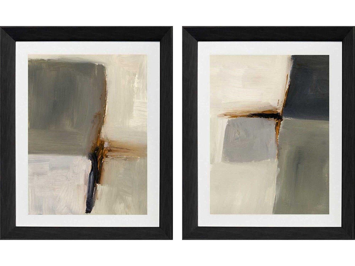Paragon Abstract Segmented Neutrality Wall Art Set of 2