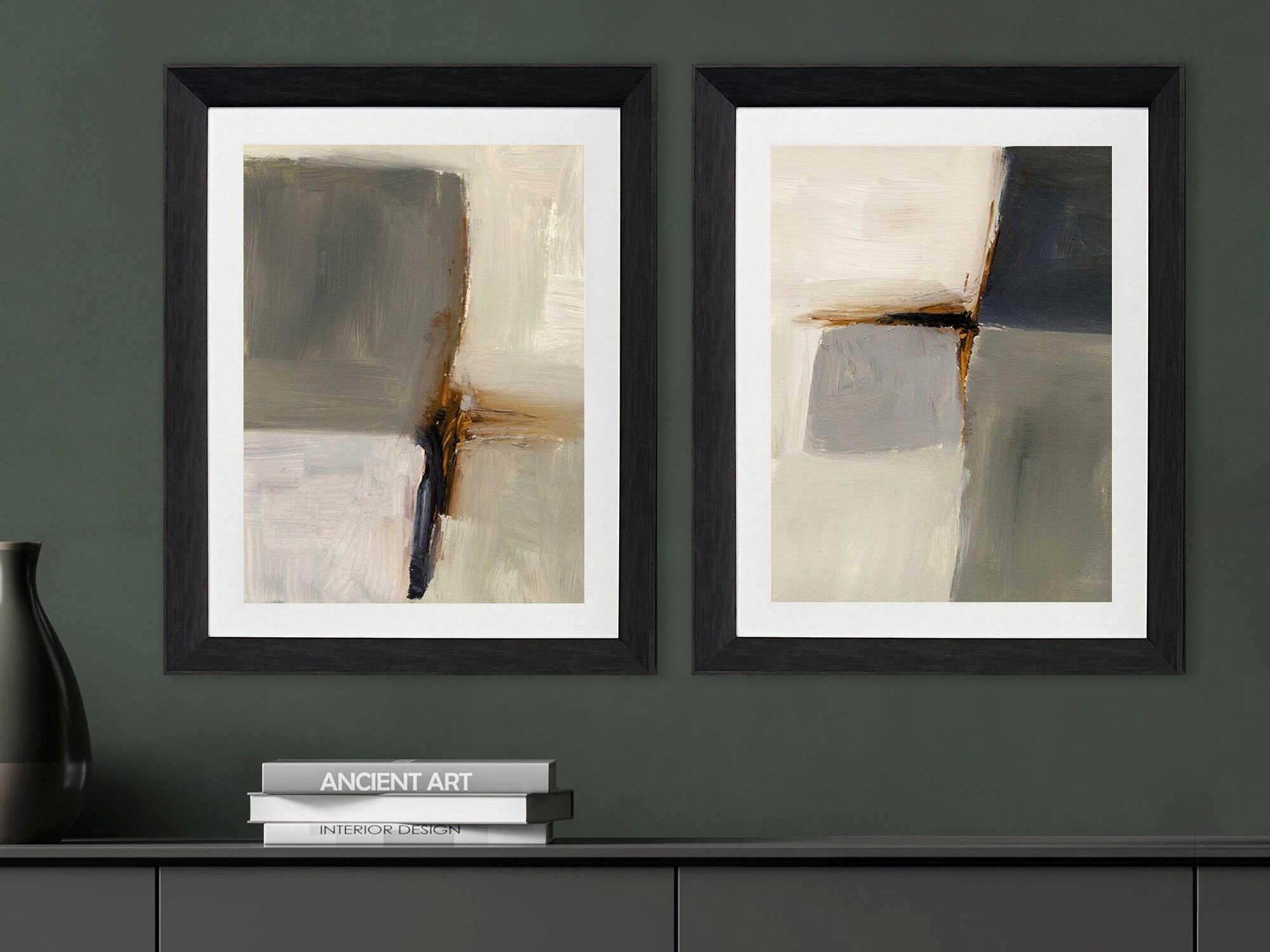 Paragon Abstract Segmented Neutrality Wall Art Set of 2