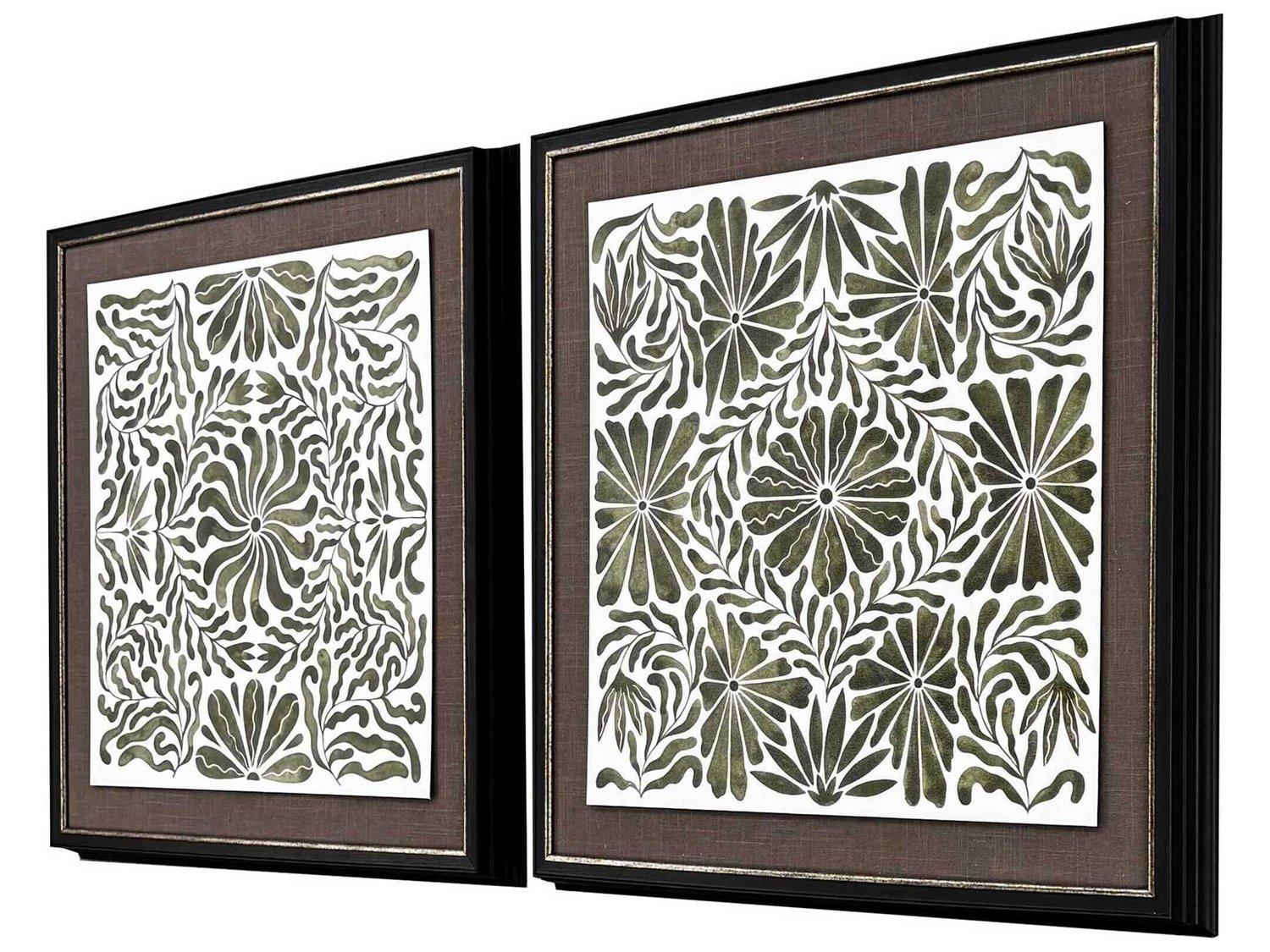 Paragon Florals Natural Symmetry Wall Art Set of 2
