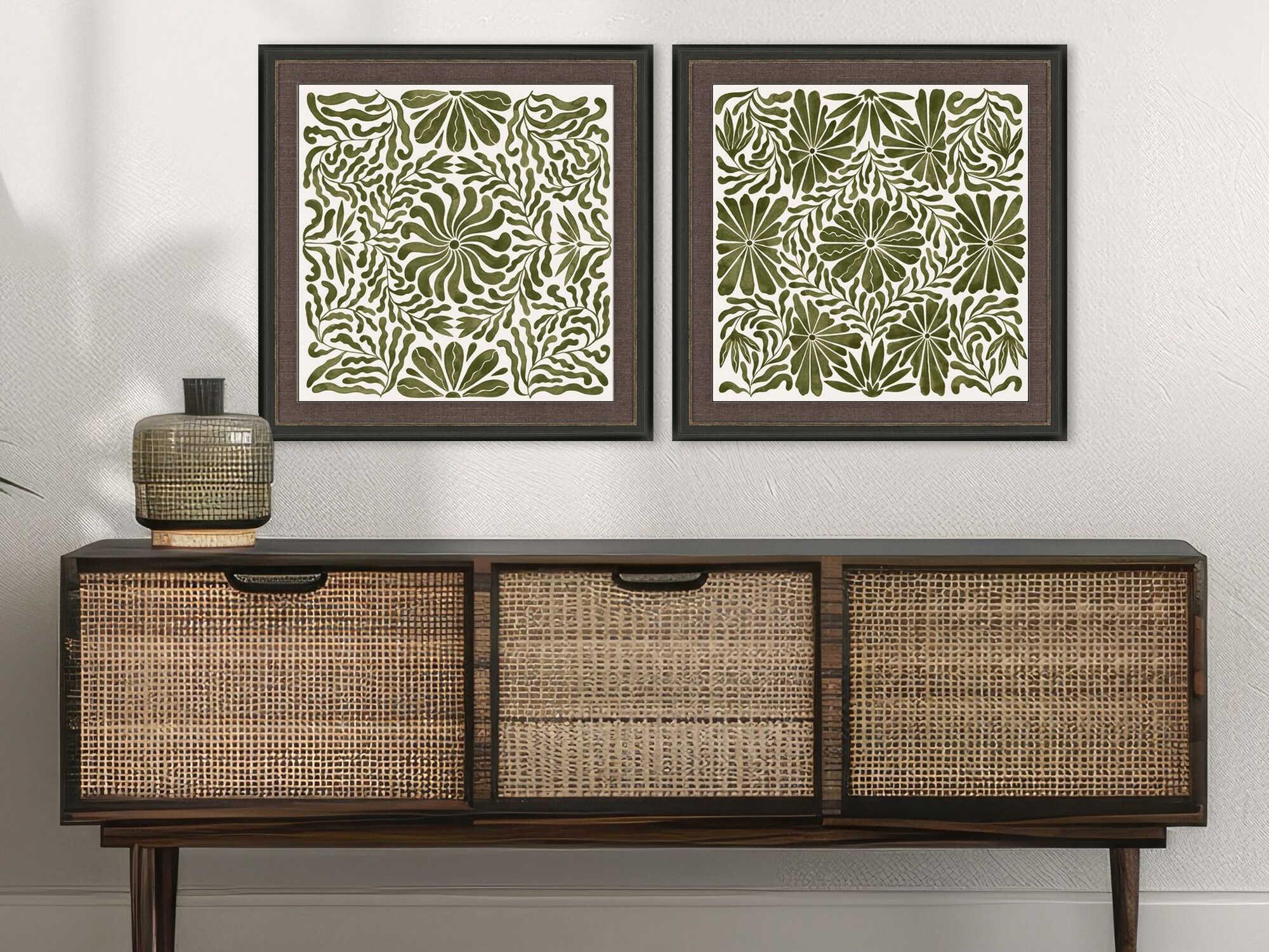 Paragon Florals Natural Symmetry Wall Art Set of 2