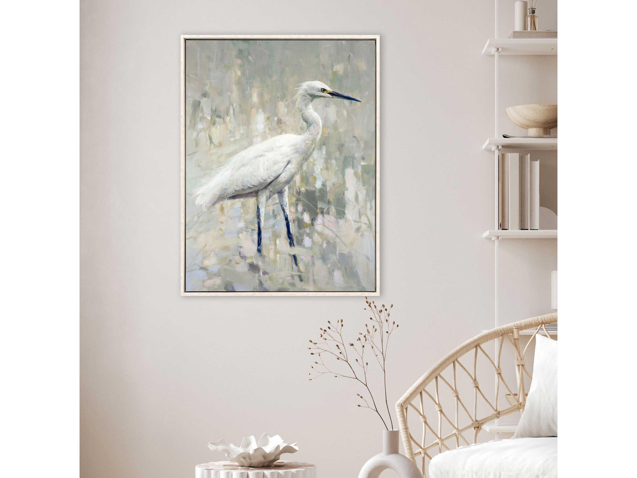 Paragon Animals White Egret Canvas Wall Art