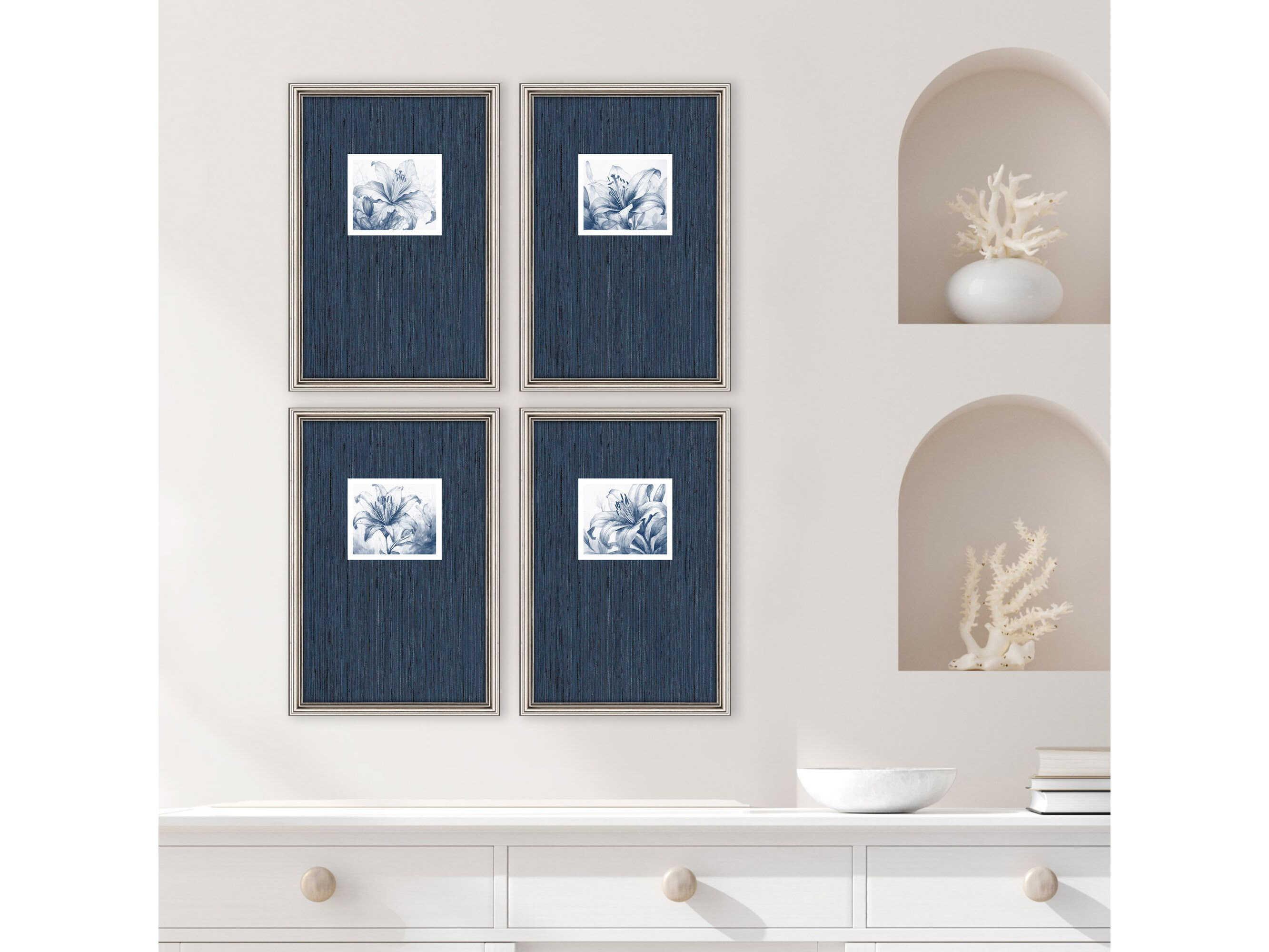 Paragon Florals Lilies Wall Art Set of 4