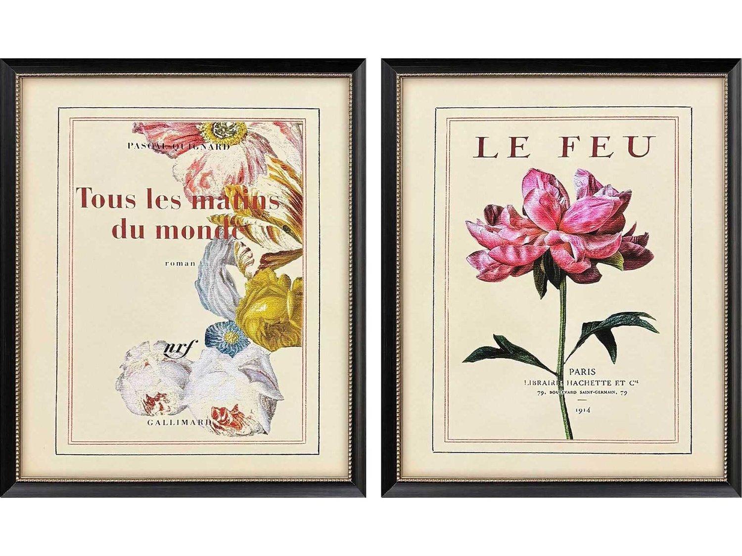 Paragon Florals Le Fleur-I Wall Art Set of 2