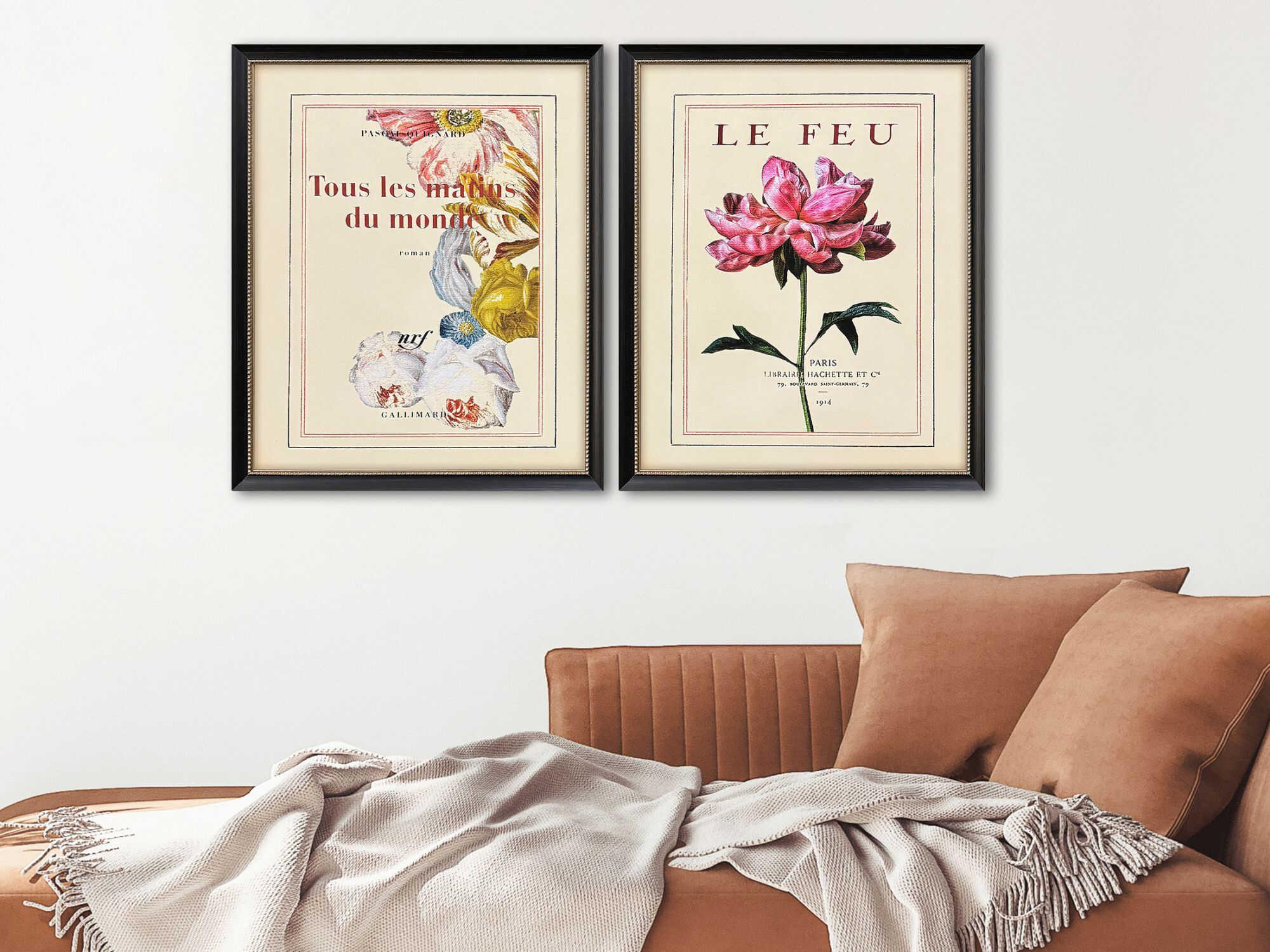 Paragon Florals Le Fleur-I Wall Art Set of 2