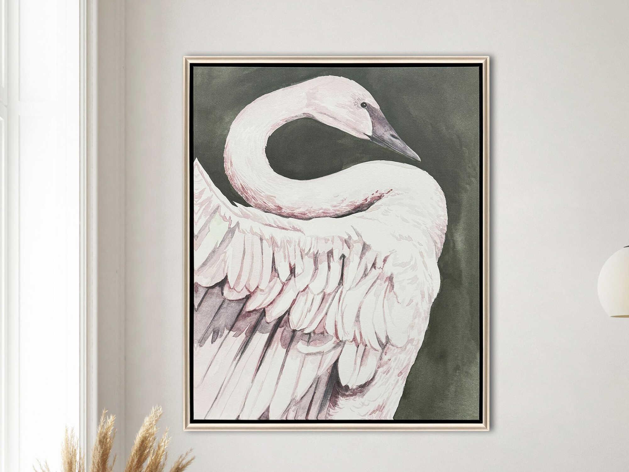 Paragon Animals Swan Dance-I Canvas Wall Art