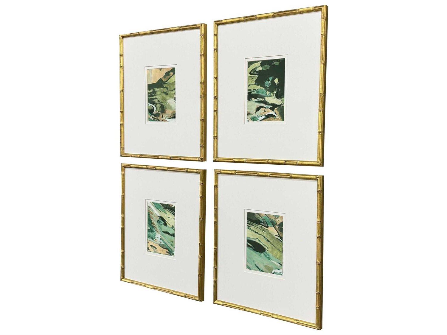 Paragon Abstract Verdant Fusion Wall Art Set of 4