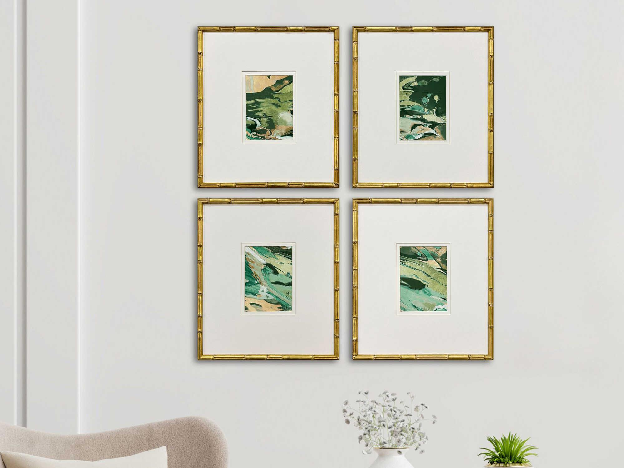 Paragon Abstract Verdant Fusion Wall Art Set of 4