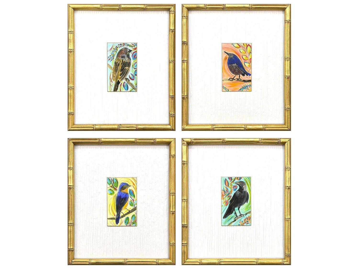 Paragon Animals Sassy Birds Wall Art Set of 4