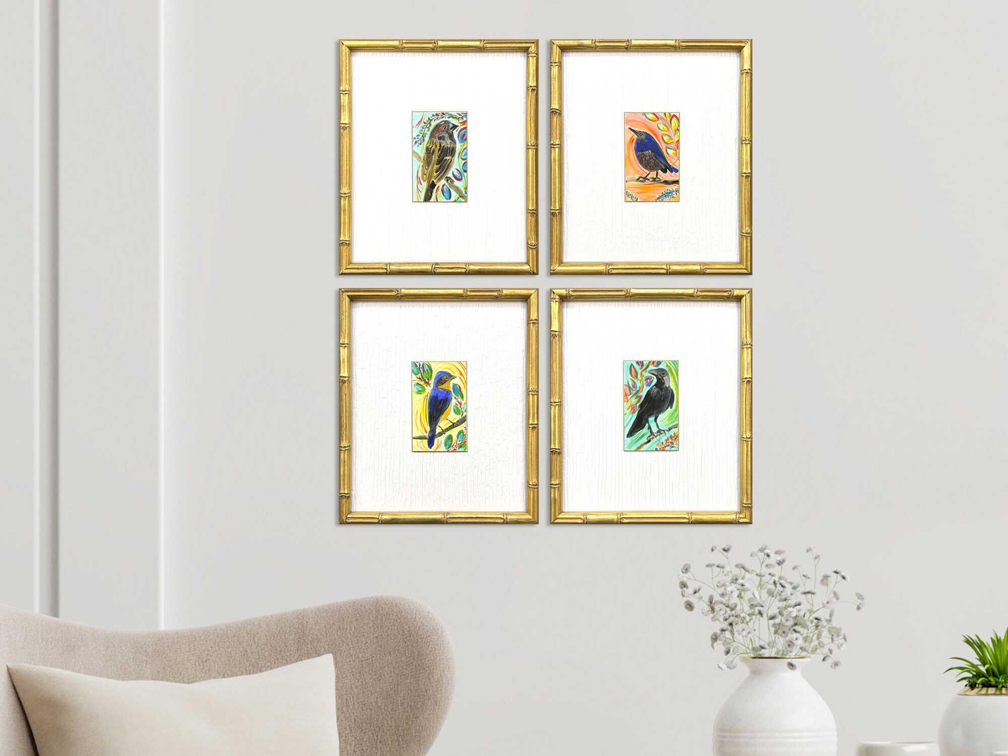 Paragon Animals Sassy Birds Wall Art Set of 4