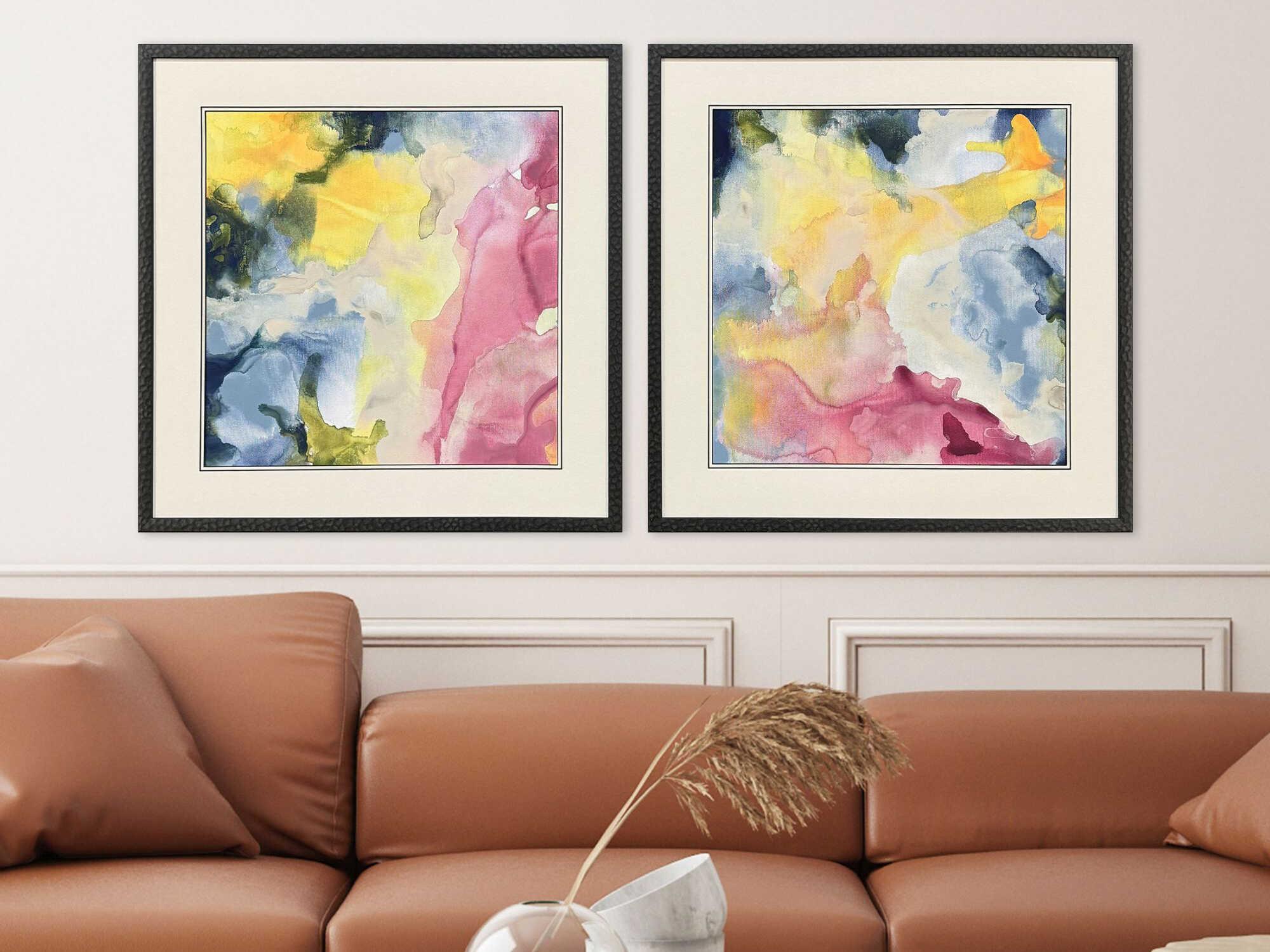 Paragon Abstract Color Cavern Wall Art Set of 2