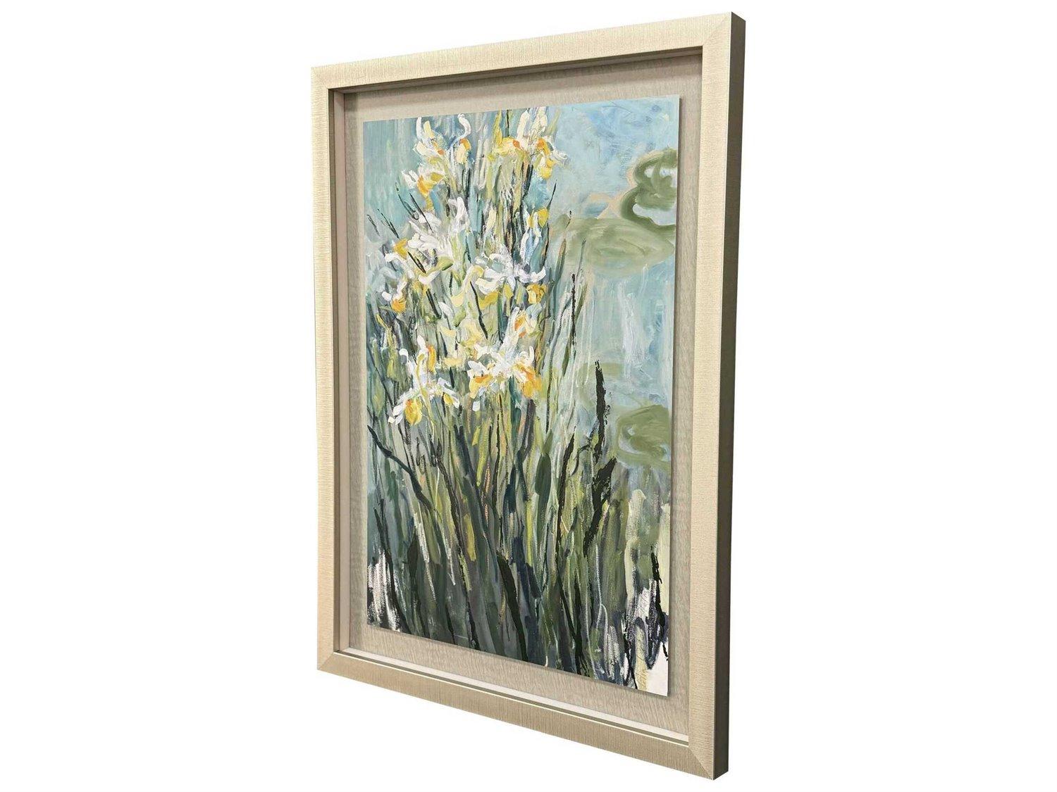 Paragon Florals White Irises Wall Art