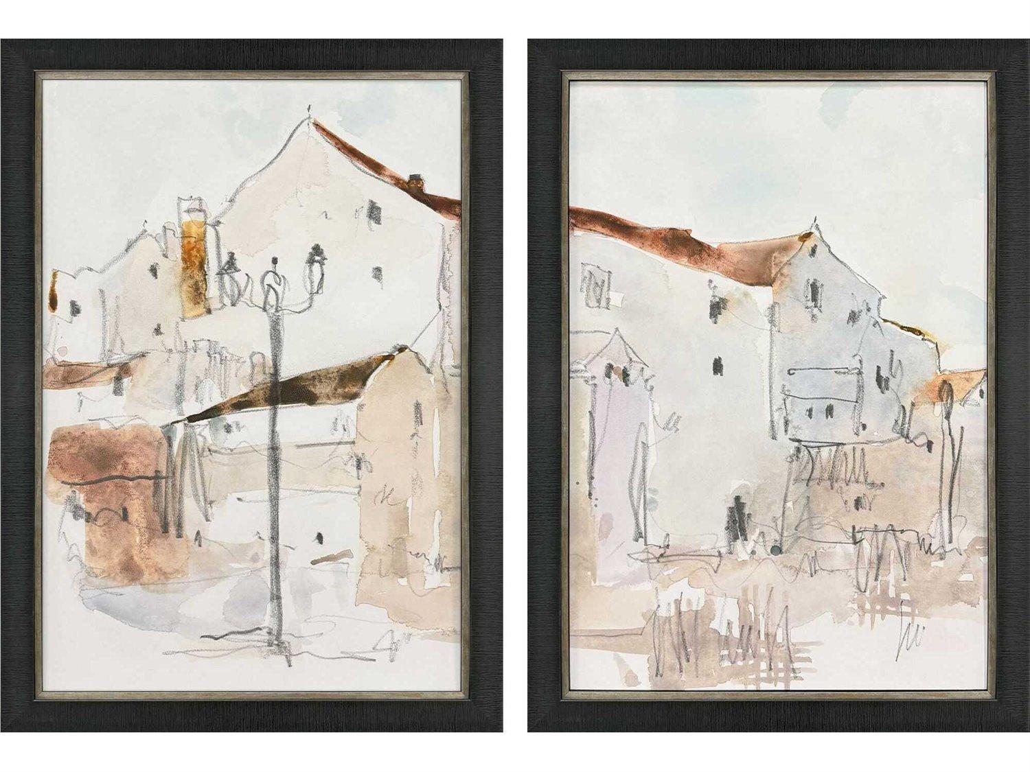 Paragon Scenic Frigiliana Sketch Wall Art Set of 2