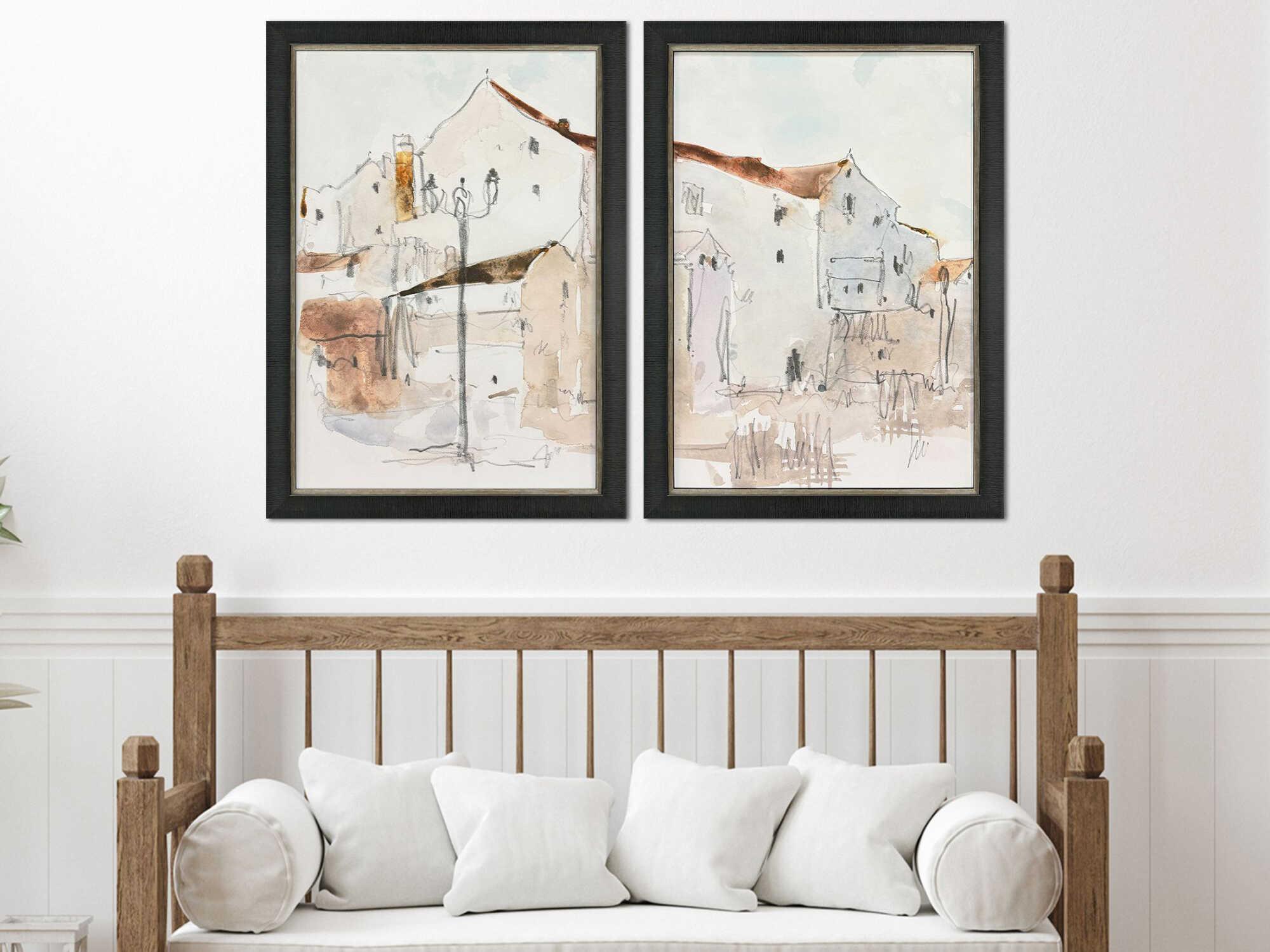 Paragon Scenic Frigiliana Sketch Wall Art Set of 2