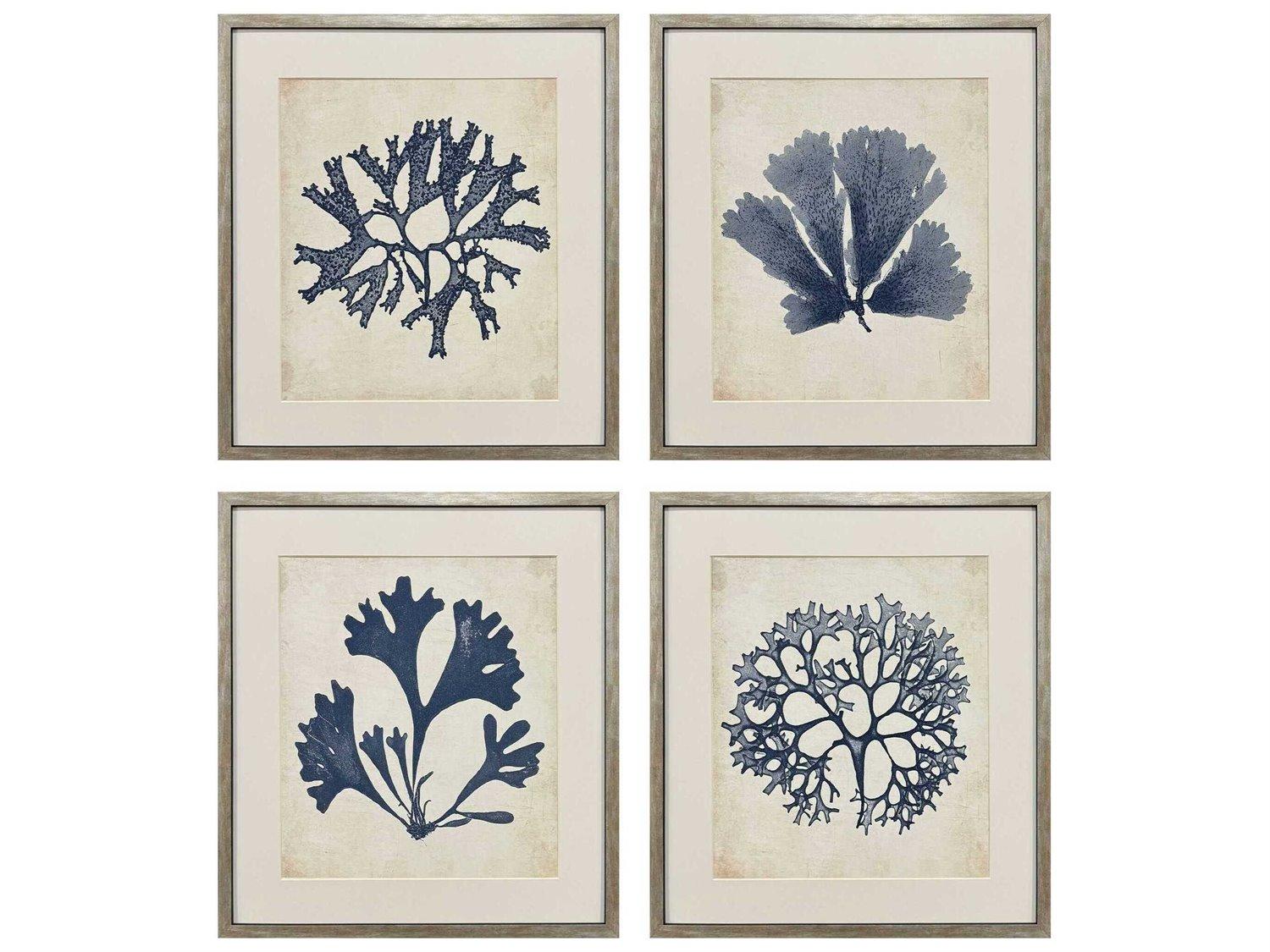 Paragon Naturals Indigo Sea Life Wall Art Set of 4