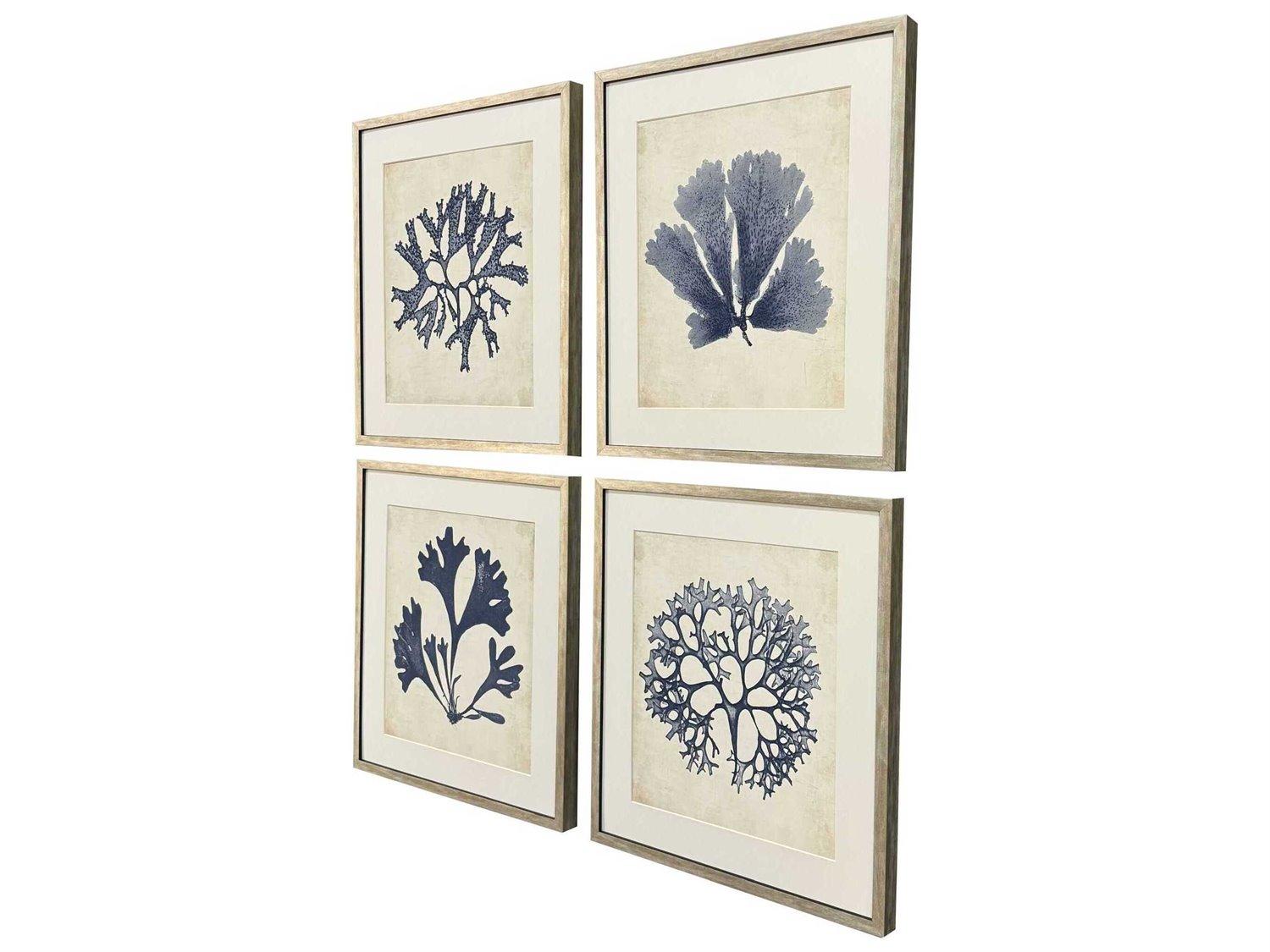 Paragon Naturals Indigo Sea Life Wall Art Set of 4