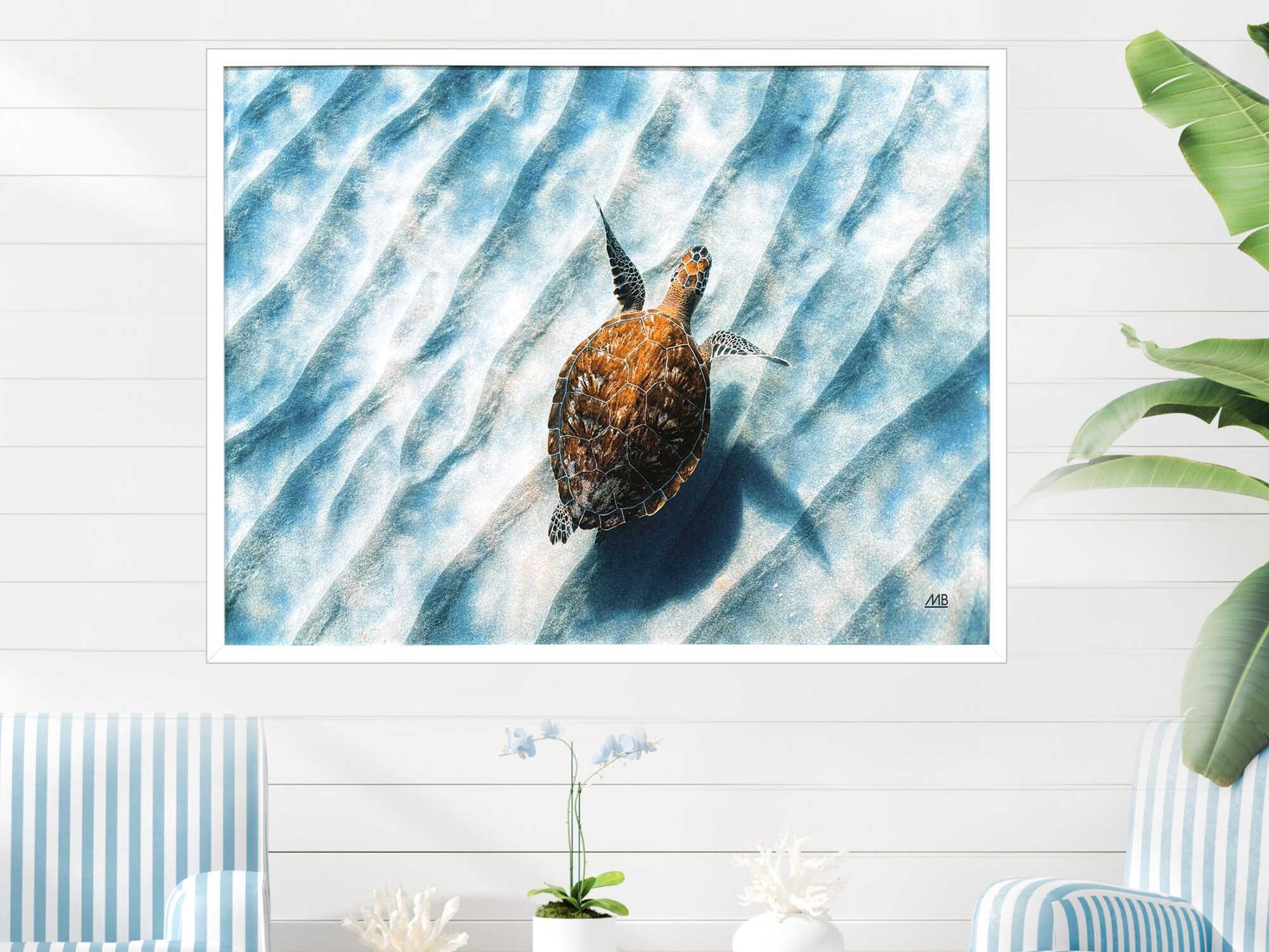 Paragon Animals Sandbar Sea Turtle Wall Art