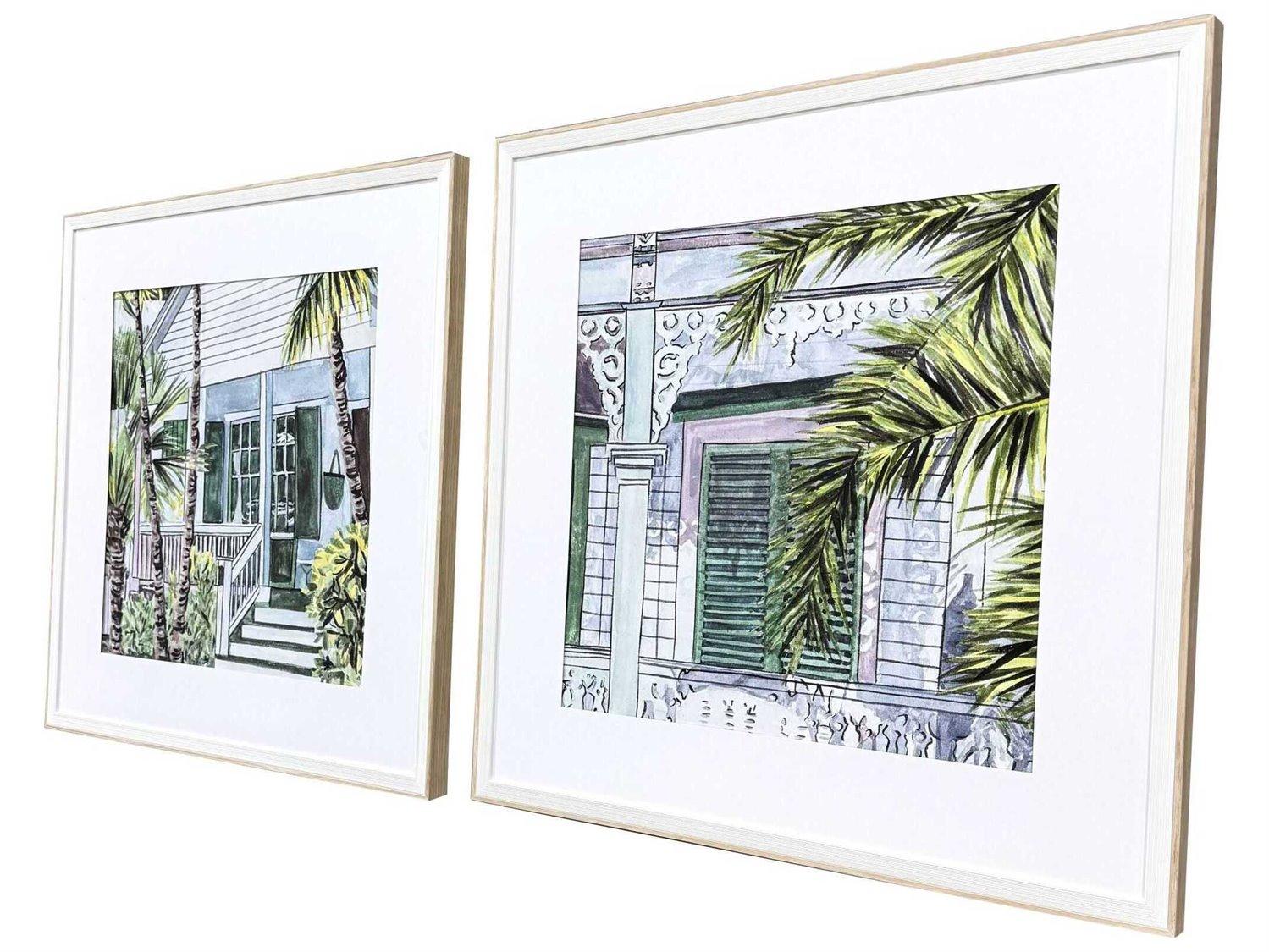 Paragon Scenic Palm House-I Wall Art Set of 2