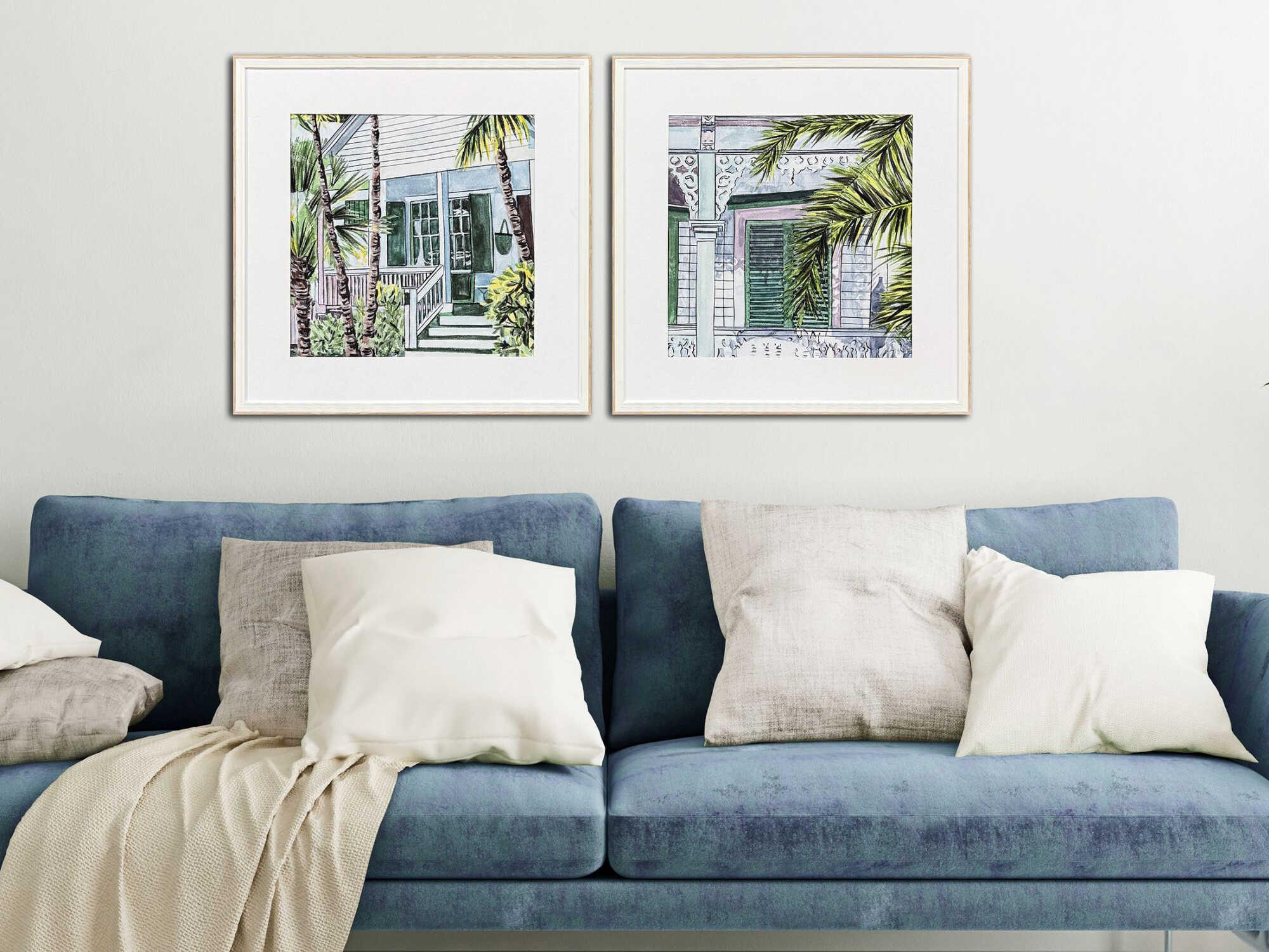 Paragon Scenic Palm House-I Wall Art Set of 2