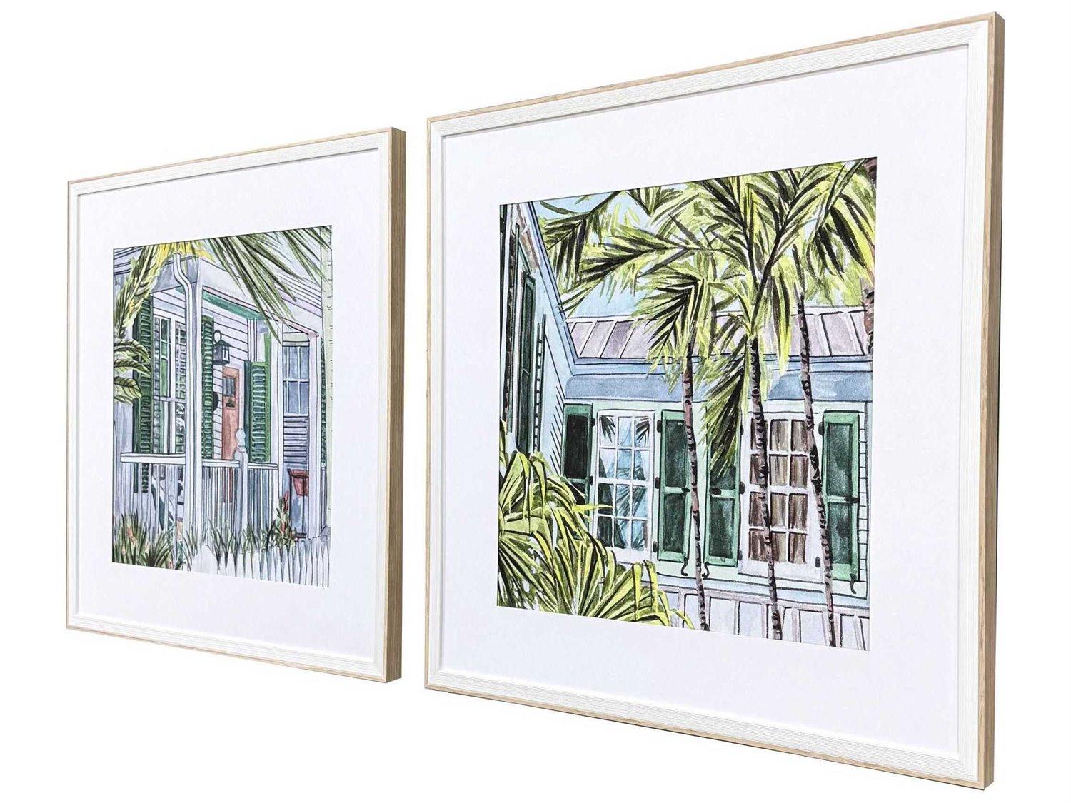 Paragon Scenic Palm House-II Wall Art Set of 2