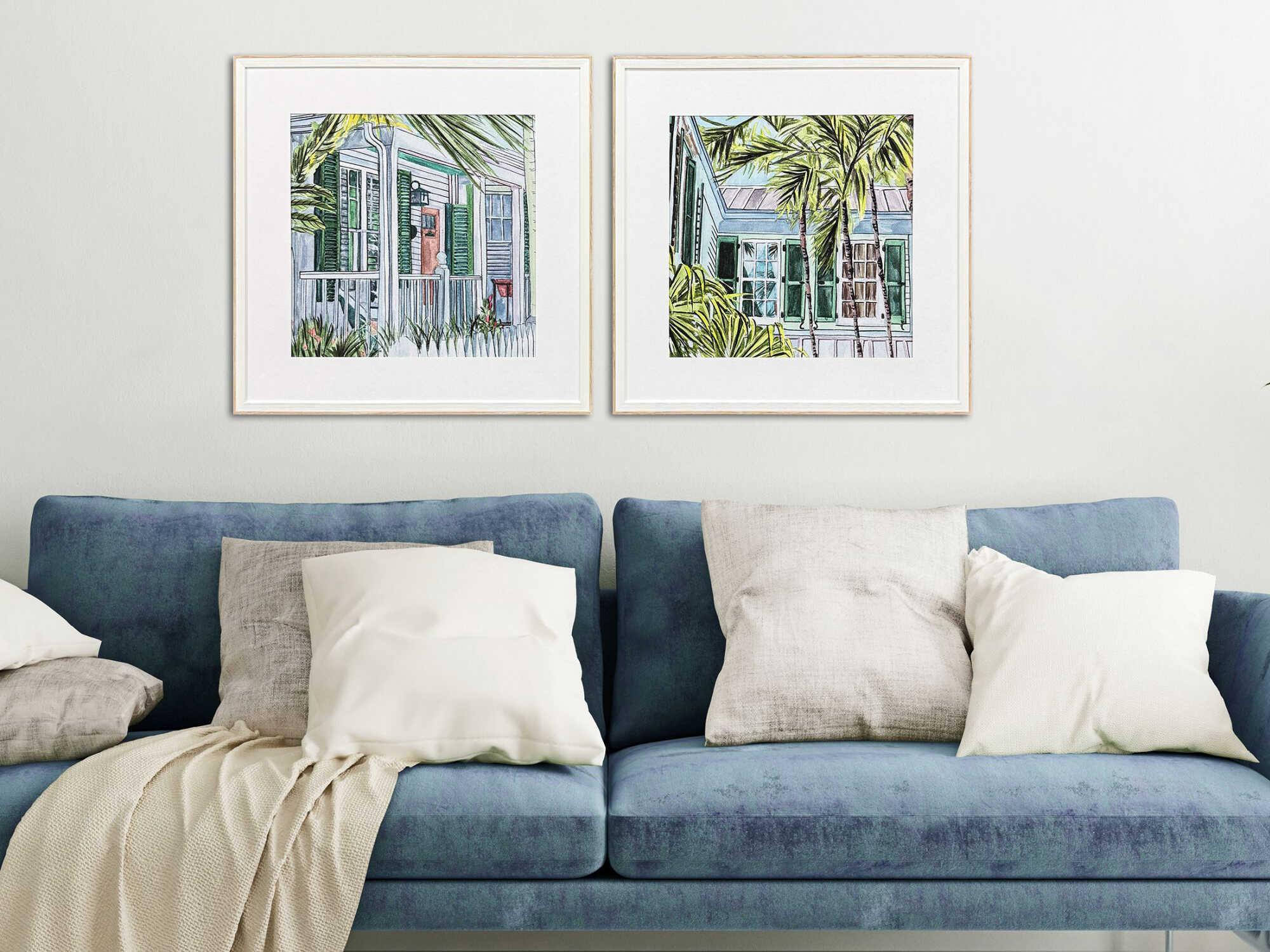 Paragon Scenic Palm House-II Wall Art Set of 2