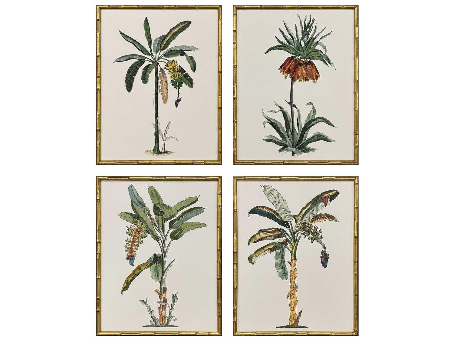 Paragon Florals Contemporary Palm-I Wall Art Set of 4