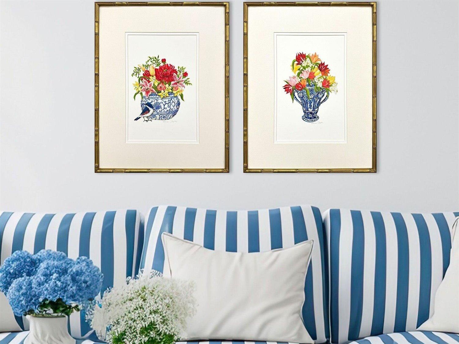 Paragon Blue And White Art - Set of 2