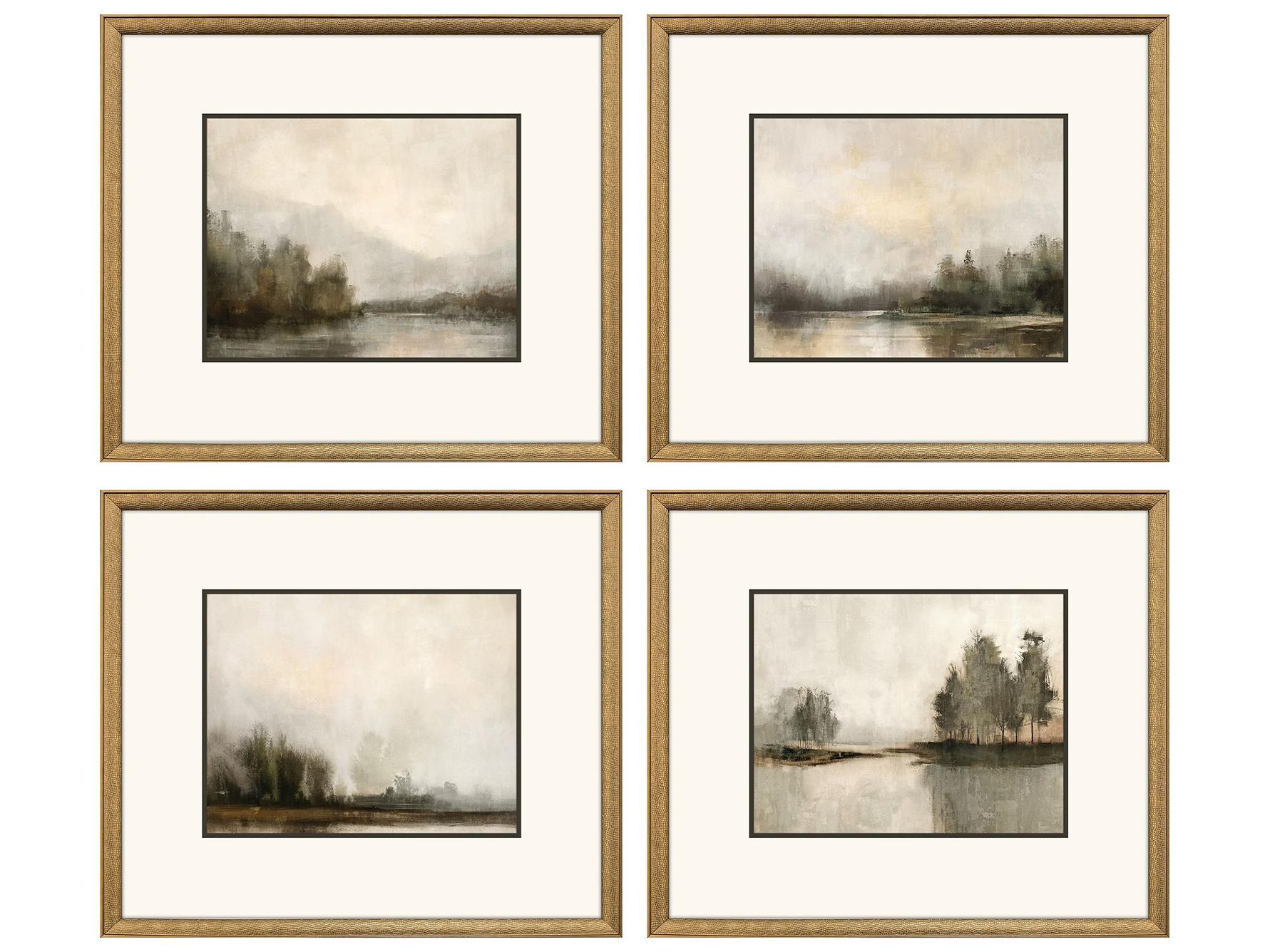 Paragon Muted Horizons Framed Art - Set of 4