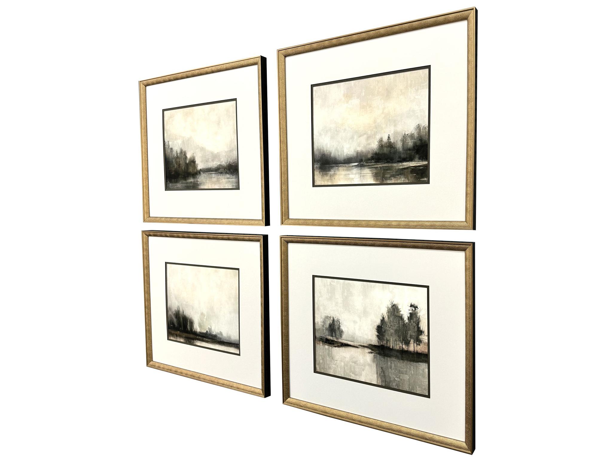 Paragon Muted Horizons Framed Art - Set of 4