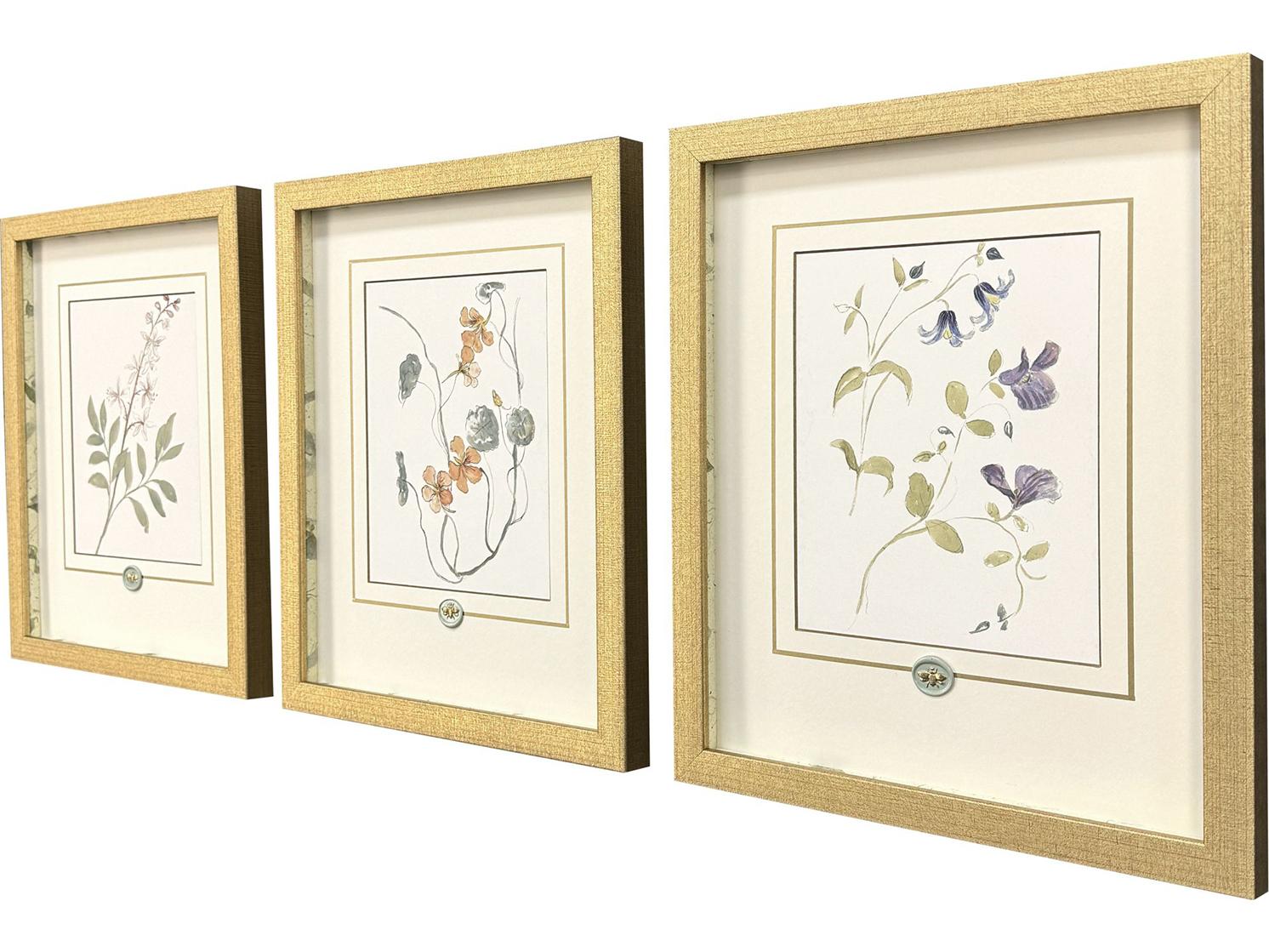 Paragon Garden Study I Framed Art - Set of 3