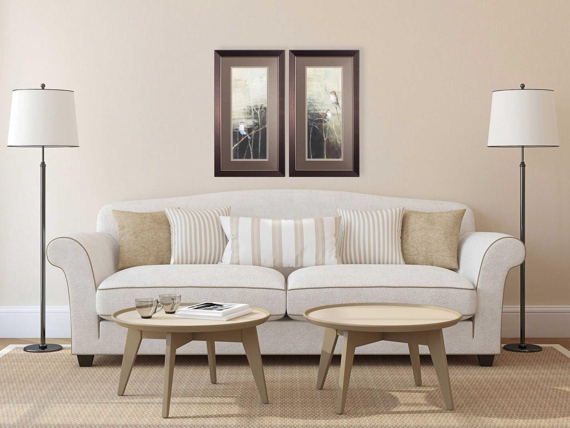 Paragon Florals Sparrows Dusk Wall Art Set of 2